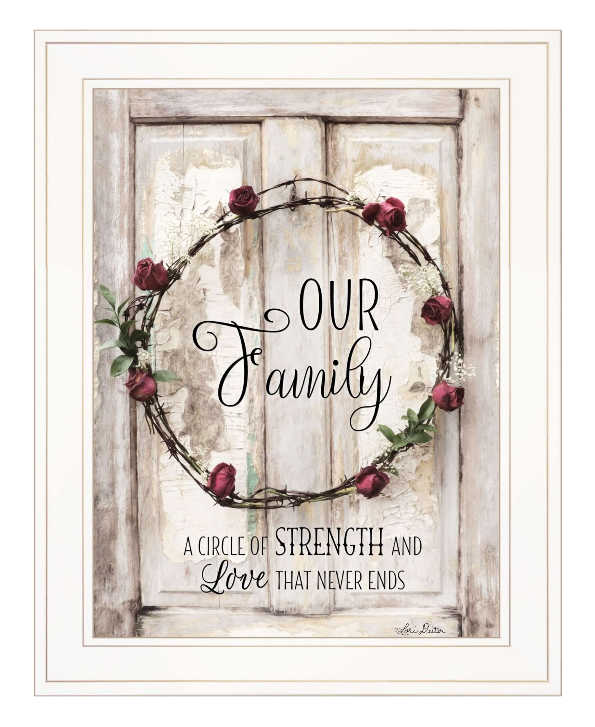 Our Family 1 White Framed Print Wall Art