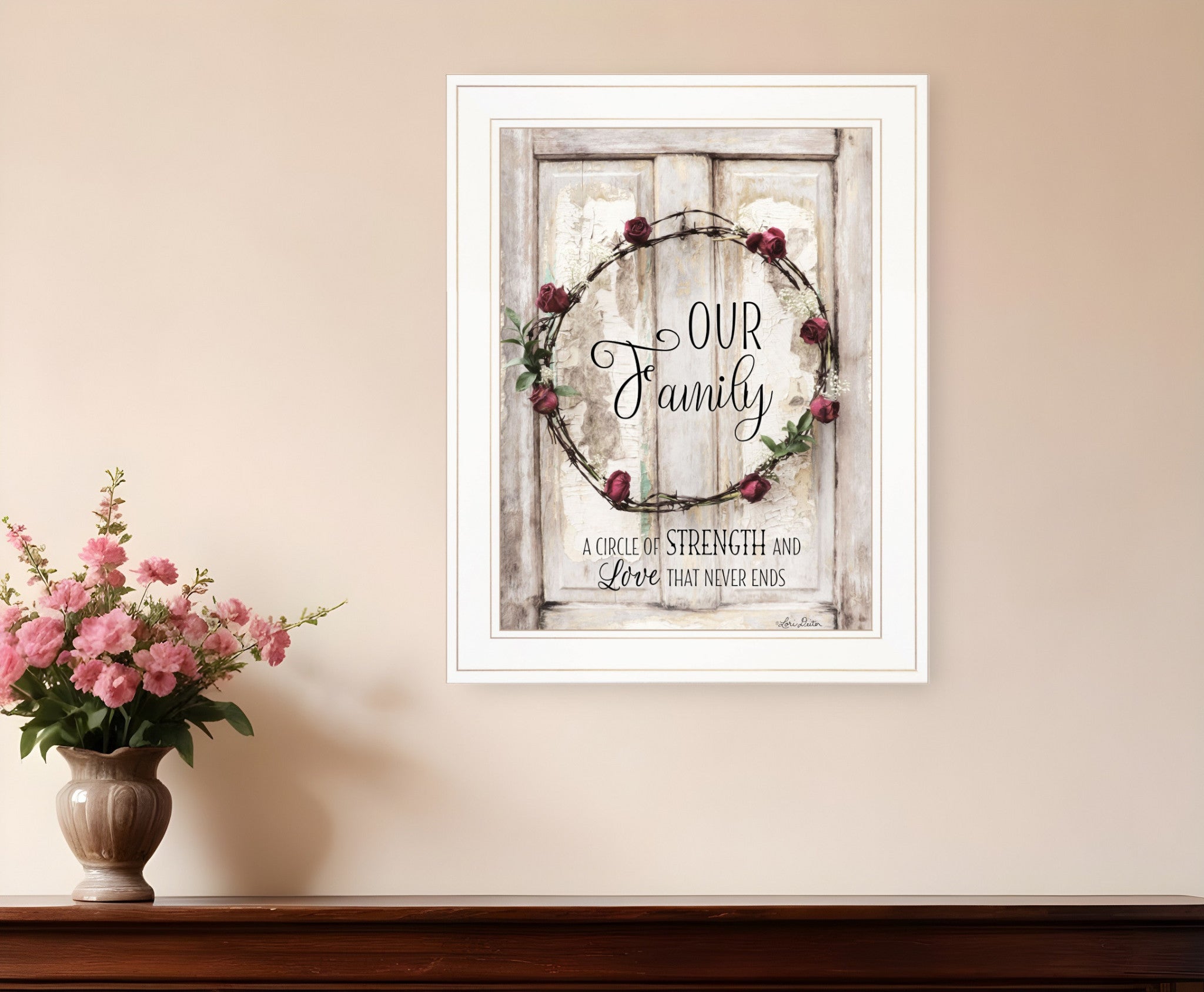 Our Family 1 White Framed Print Wall Art