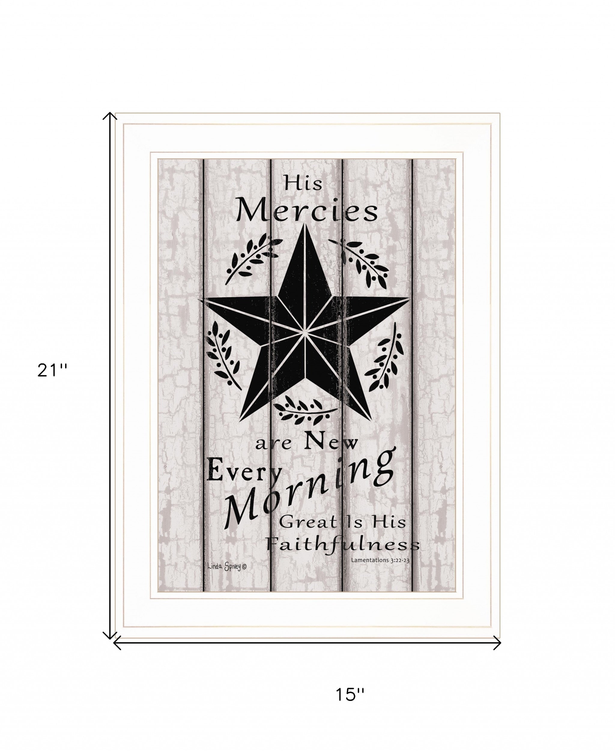 His Mercies are New Every Morning 2 White Framed Print Wall Art