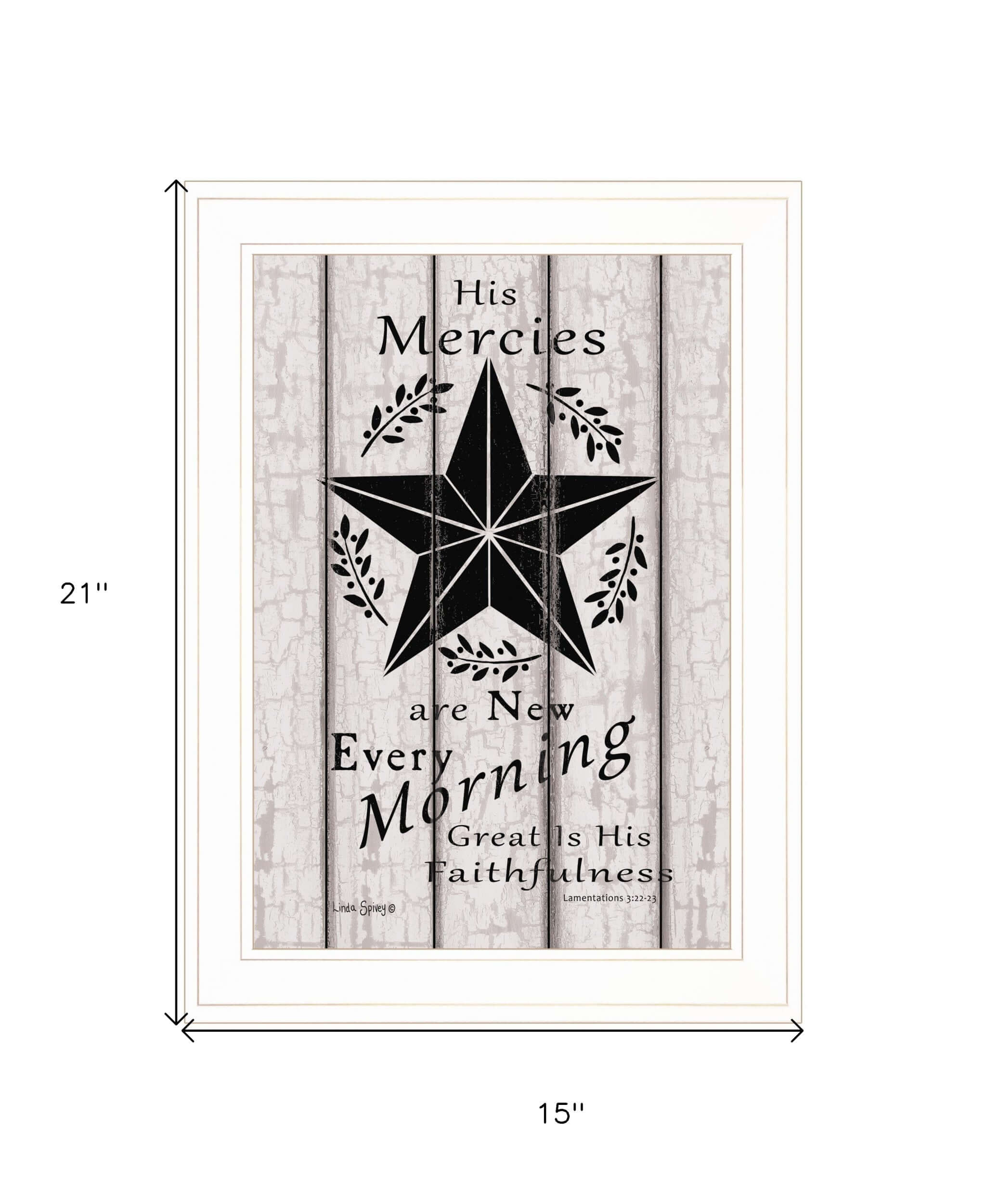 His Mercies Are New Every Morning 2 White Framed Print Wall Art