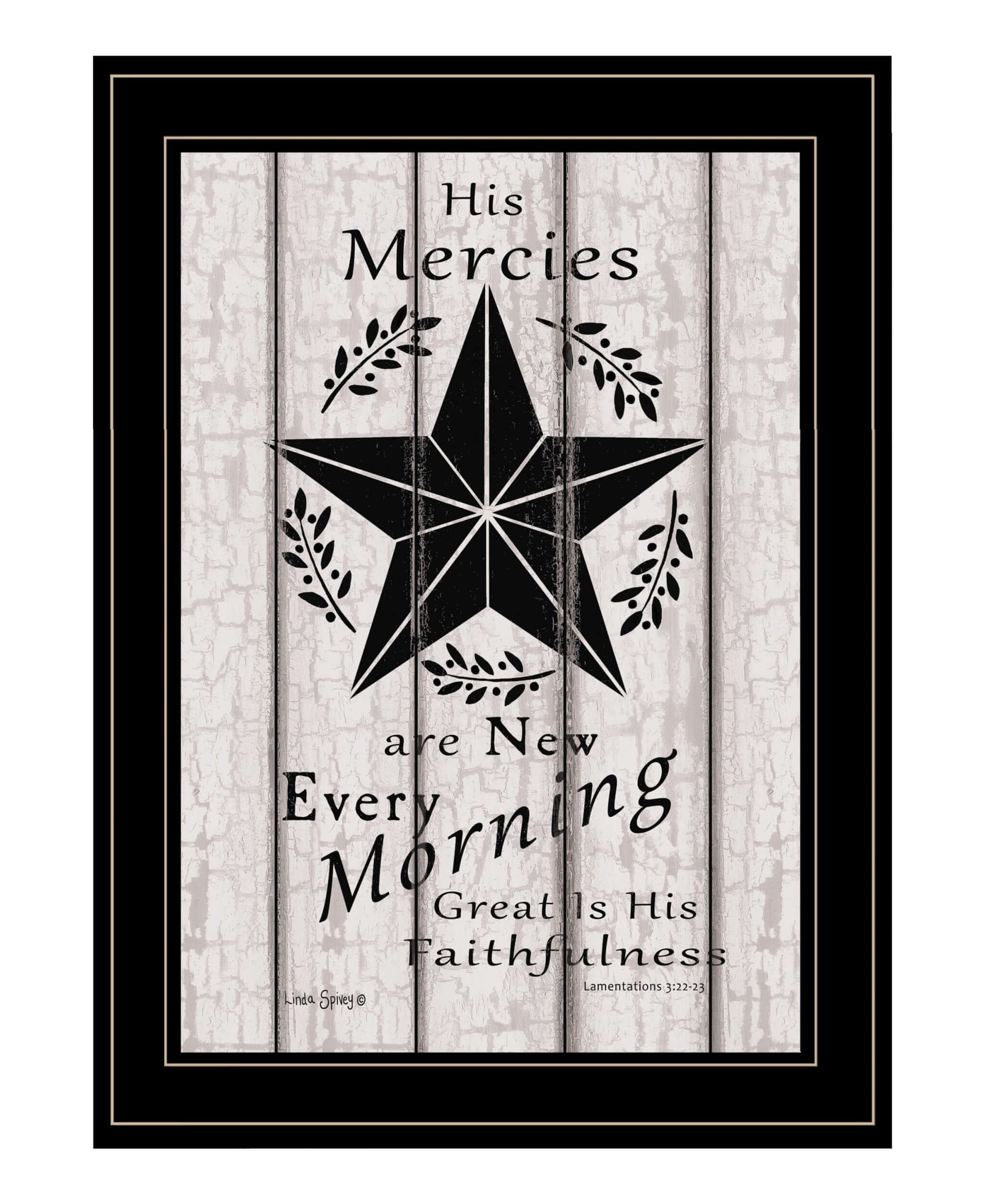 His Mercies Are New Every Morning 3 Black Framed Print Wall Art