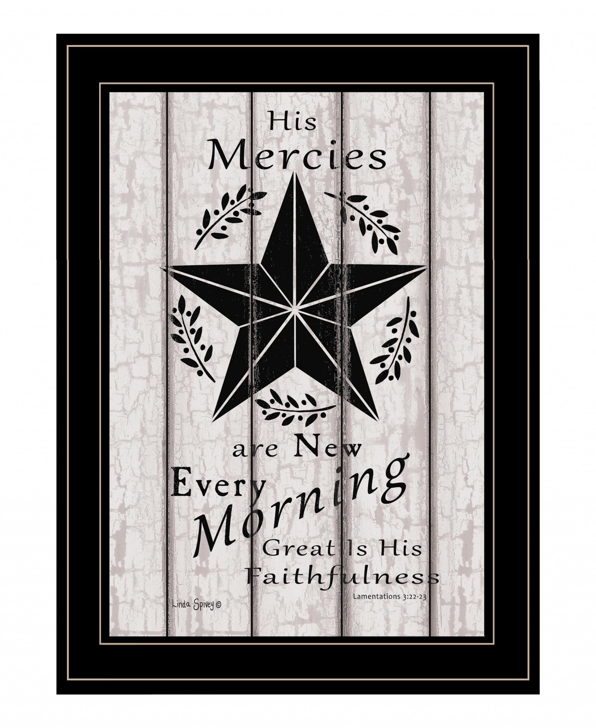 His Mercies are New Every Morning 3 Black Framed Print Wall Art