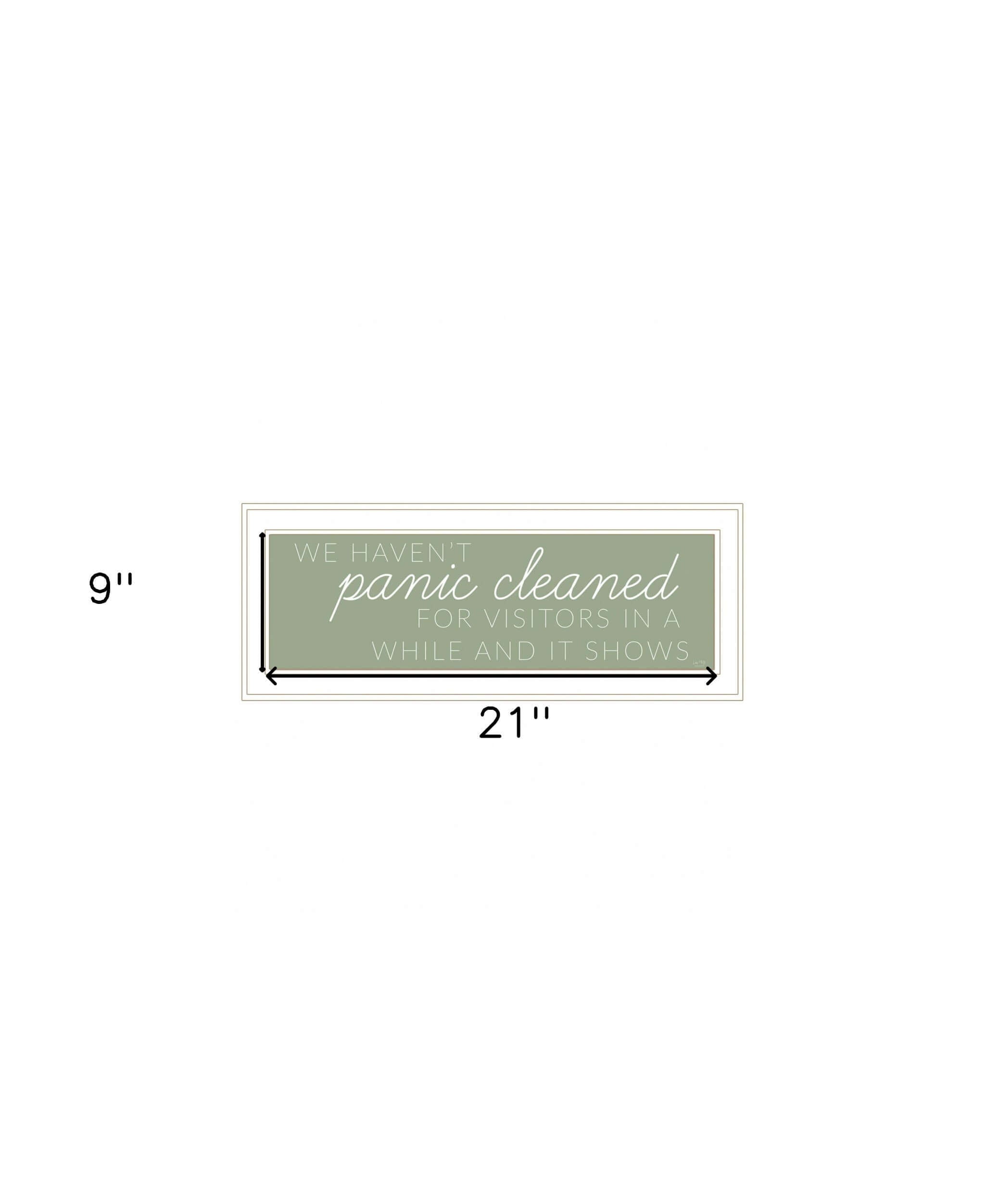 Panic Cleaned 1 White Framed Print Wall Art