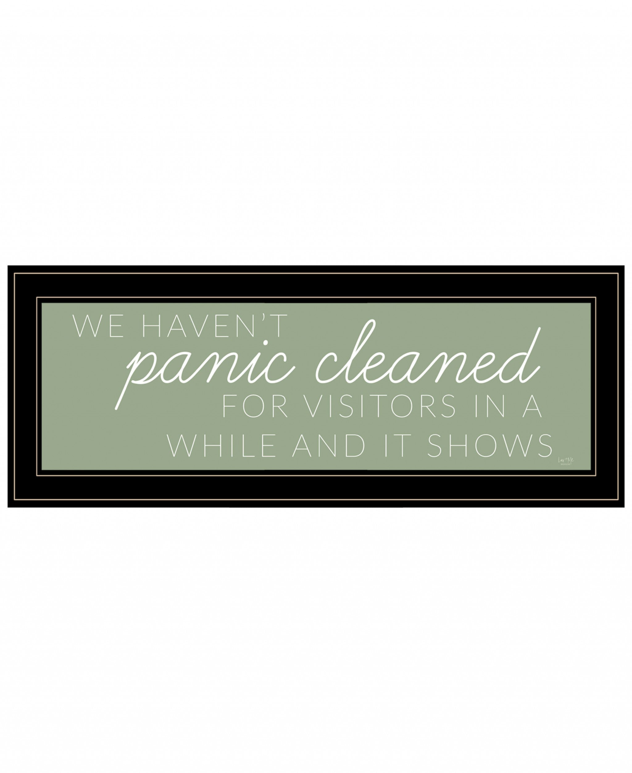 Panic Cleaned 2 Black Framed Print Wall Art