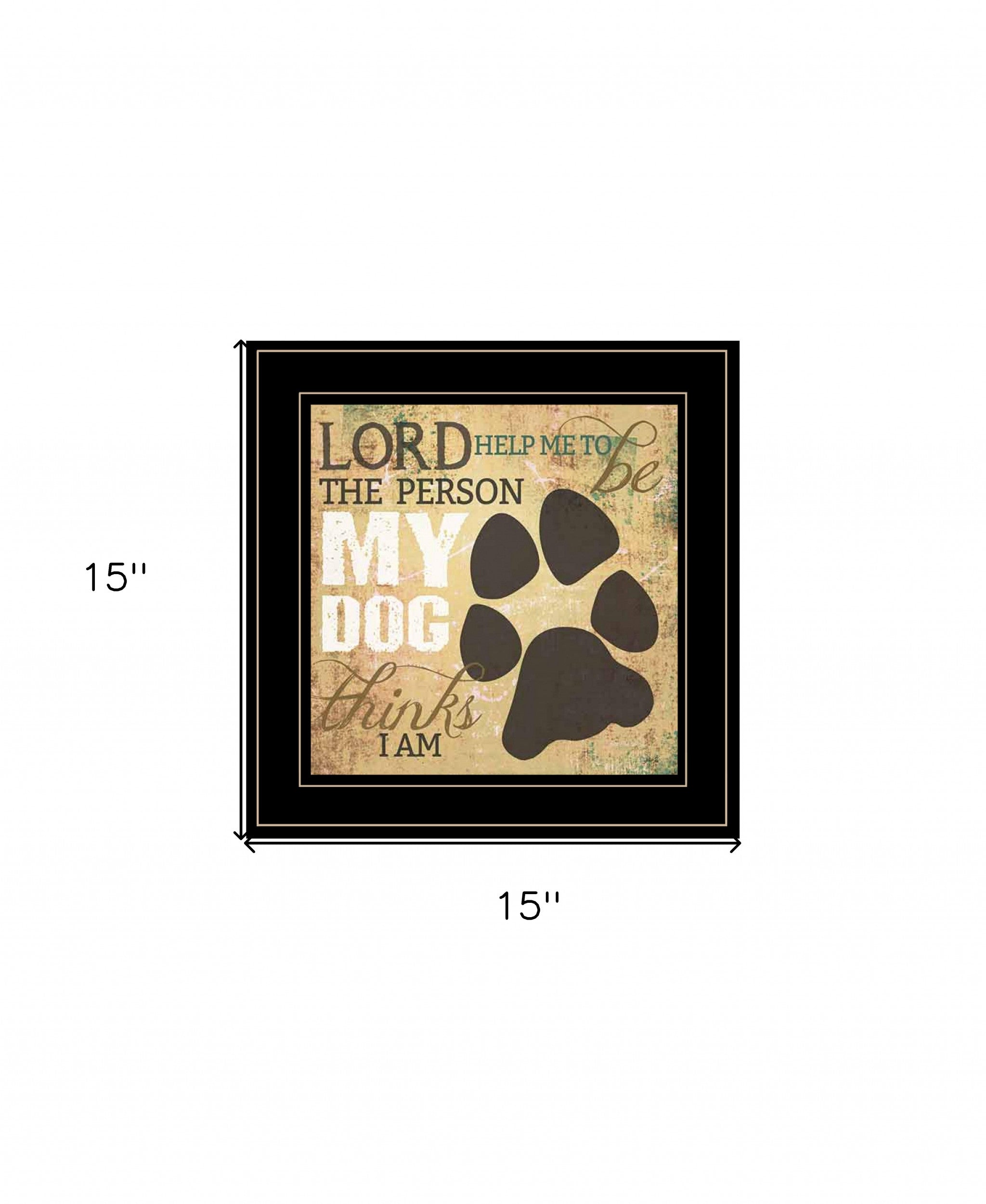 My Dog 3 Black Framed Print Wall Art