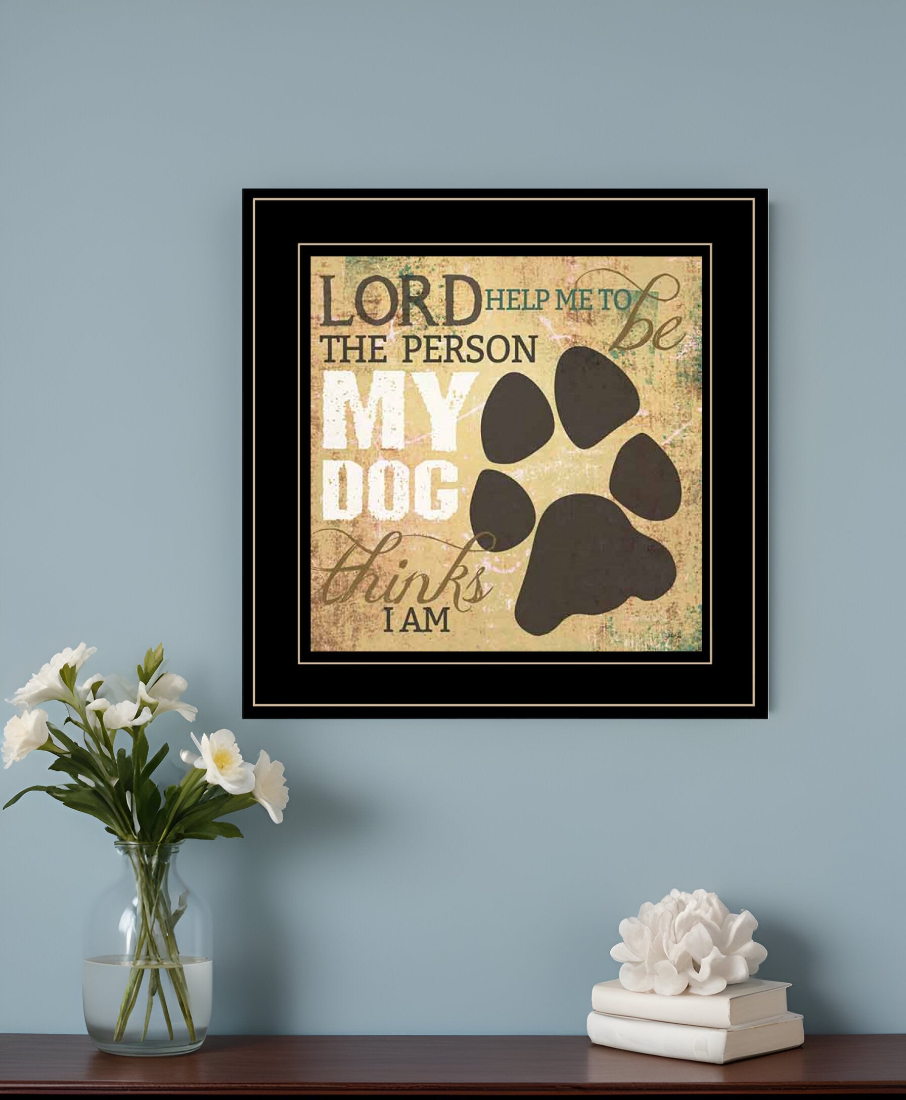 My Dog 3 Black Framed Print Wall Art