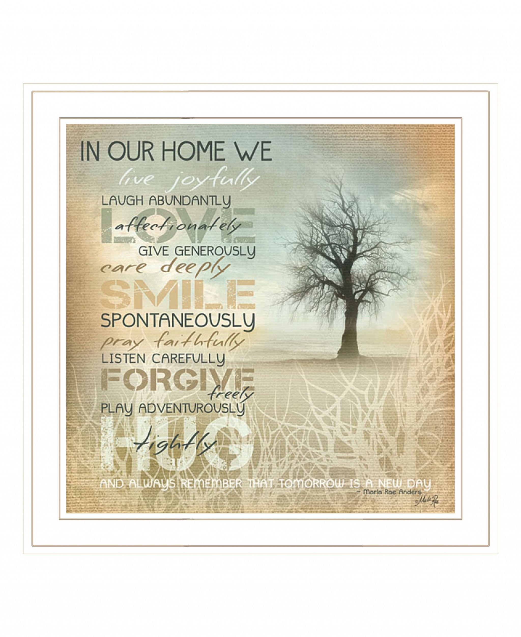 In Our Home 3 White Framed Print Wall Art