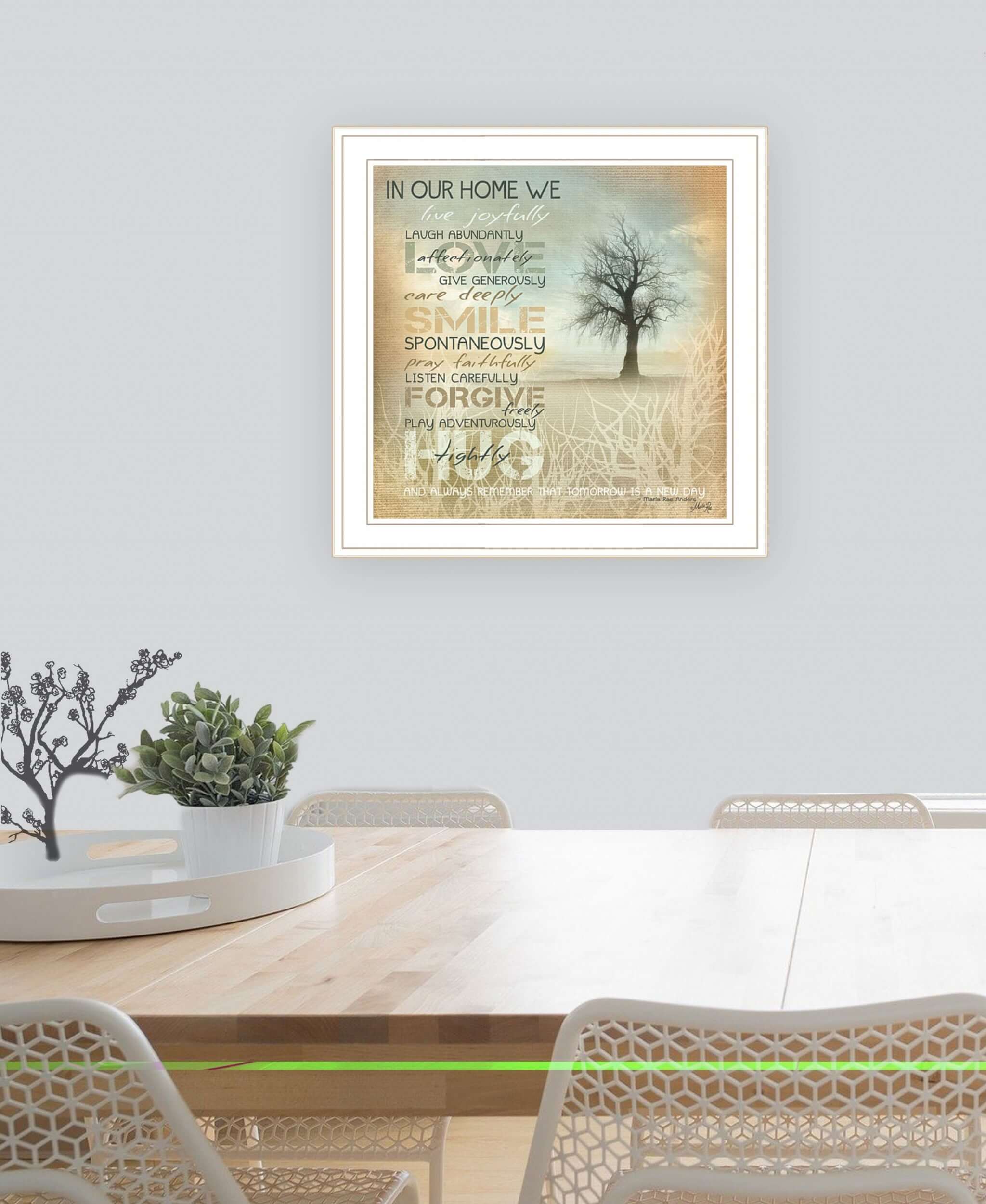 In Our Home 3 White Framed Print Wall Art