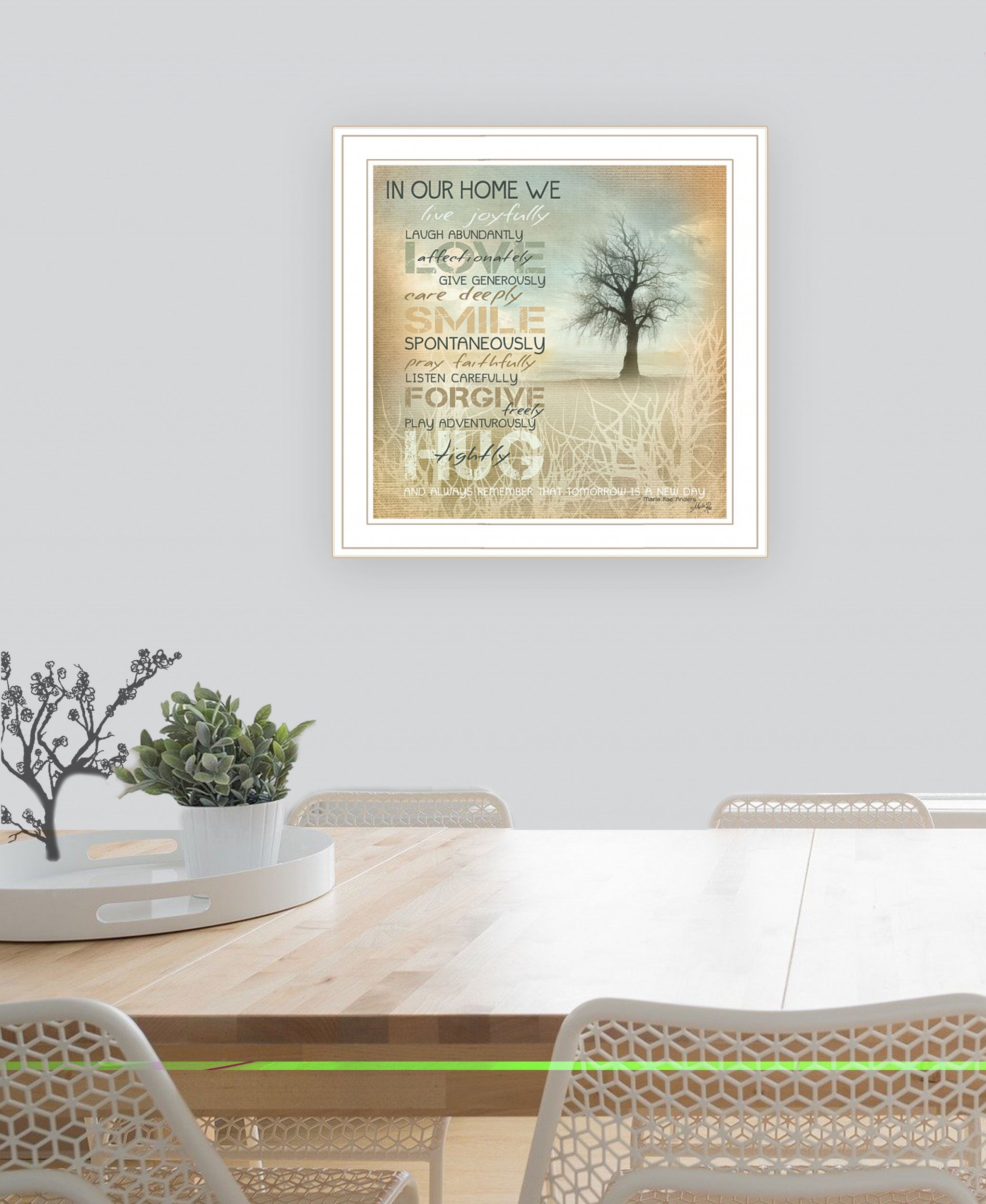 In Our Home 3 White Framed Print Wall Art