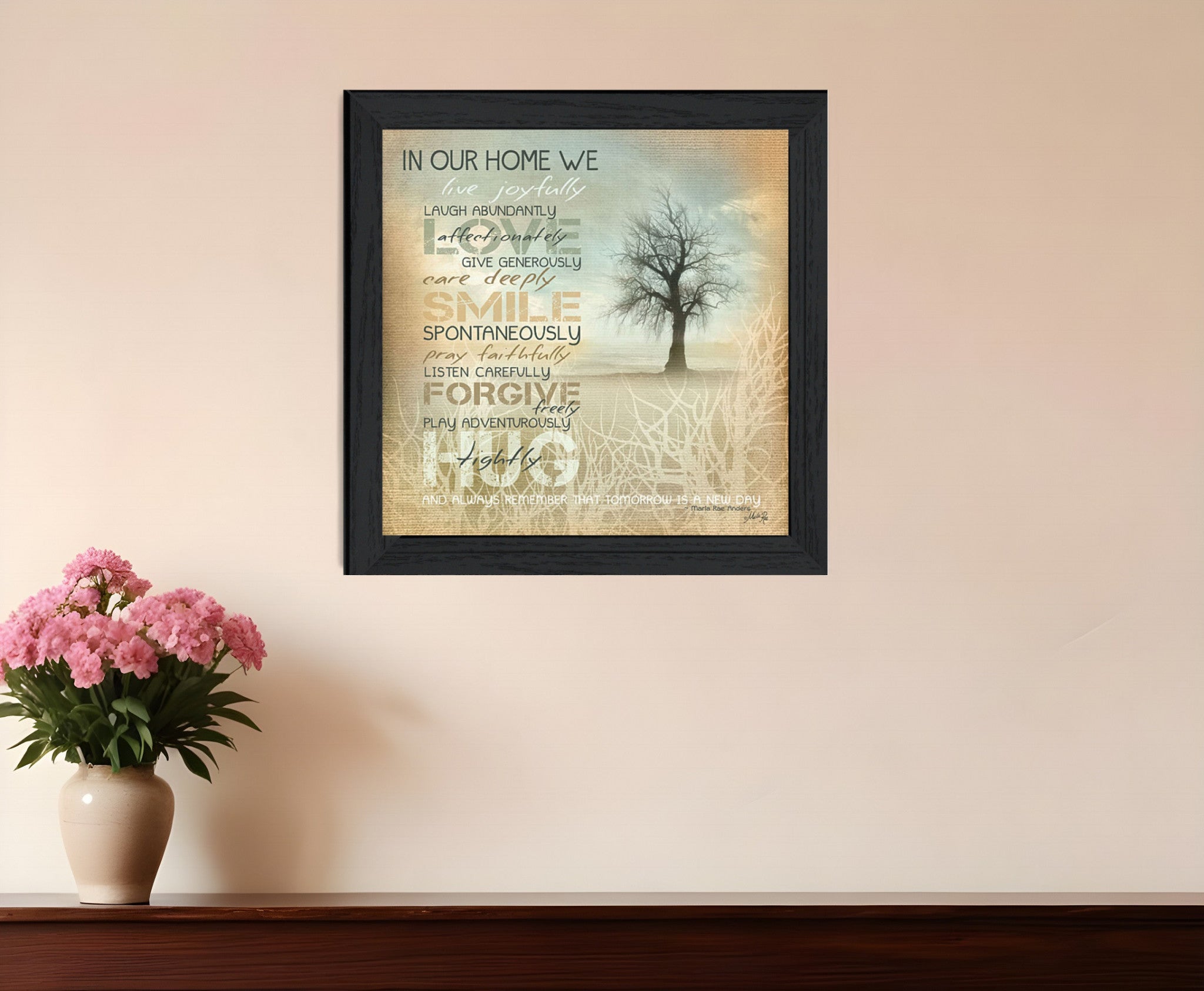 In Our Home 4 Black Framed Print Wall Art