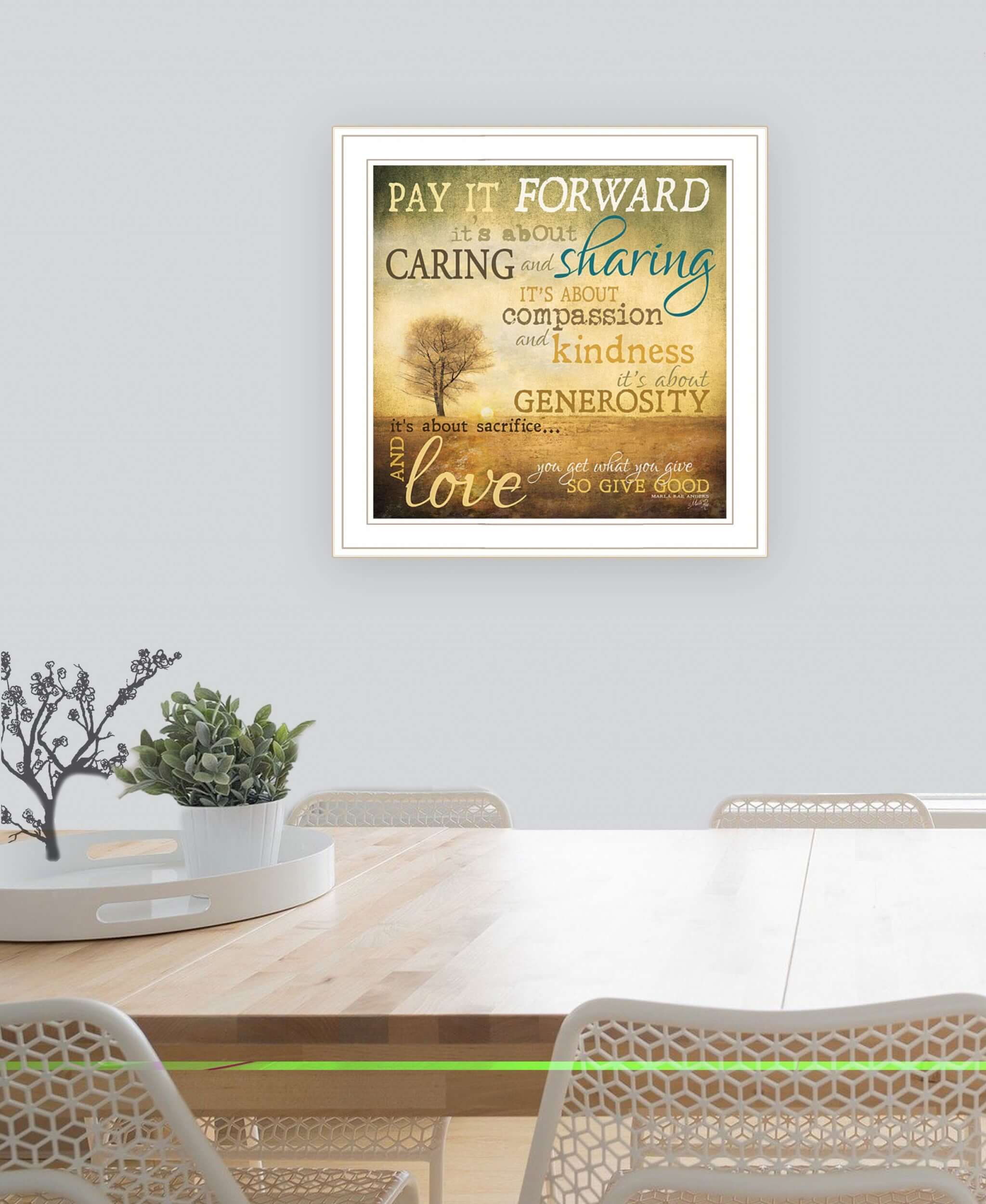 Meaning Of Pay It Forward 1 White Framed Print Wall Art