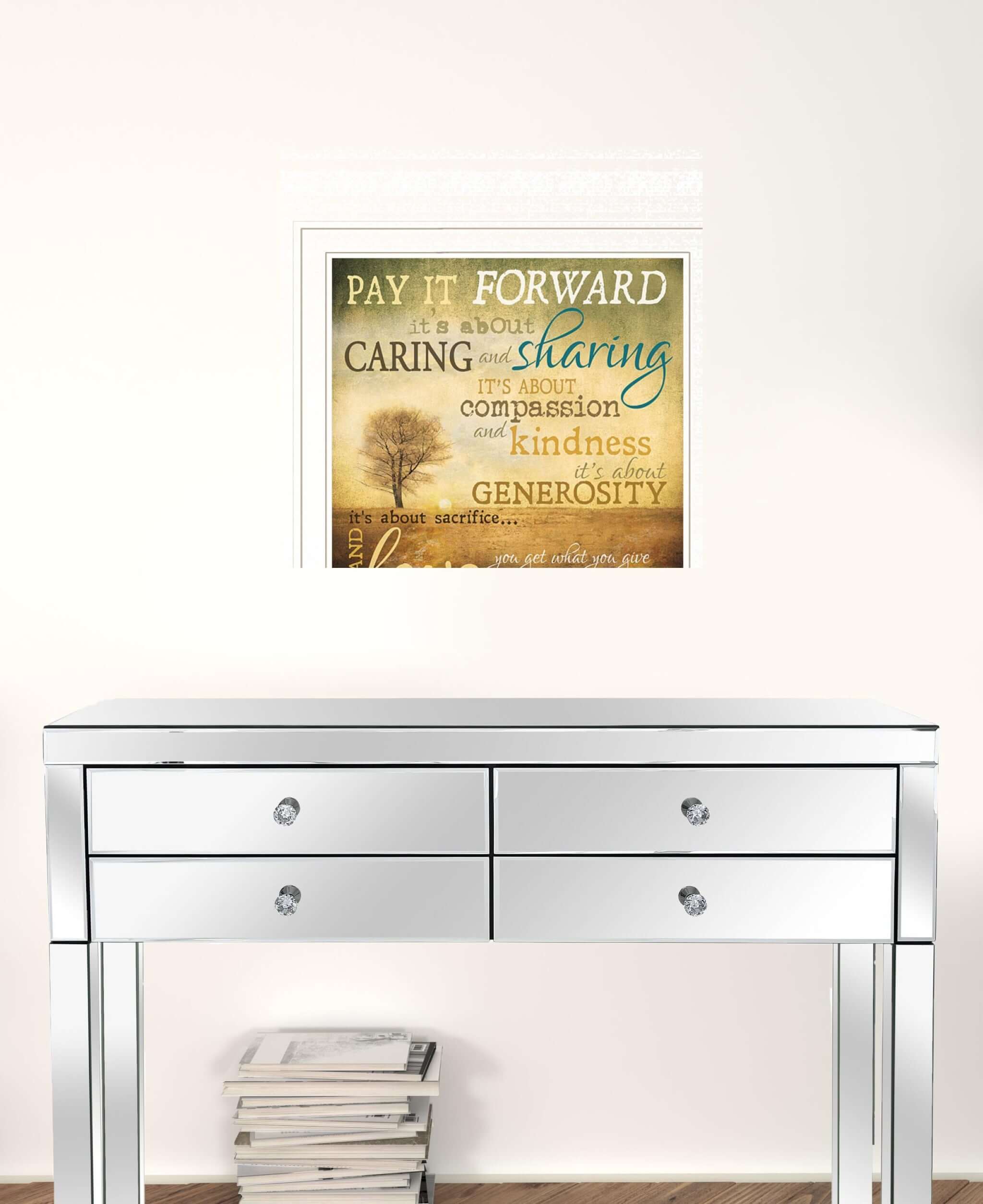 Meaning Of Pay It Forward 1 White Framed Print Wall Art