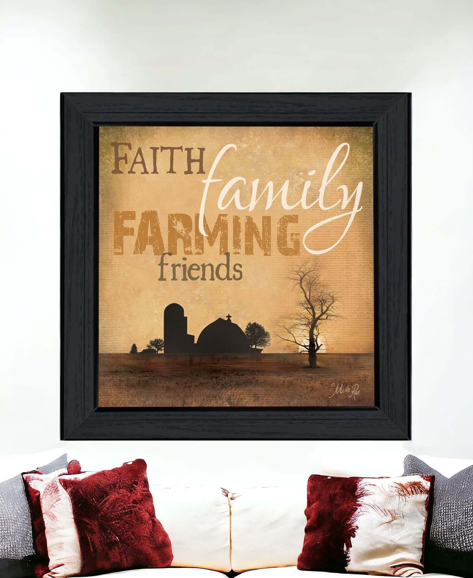 Farming 2 Black Framed Print Wall Art