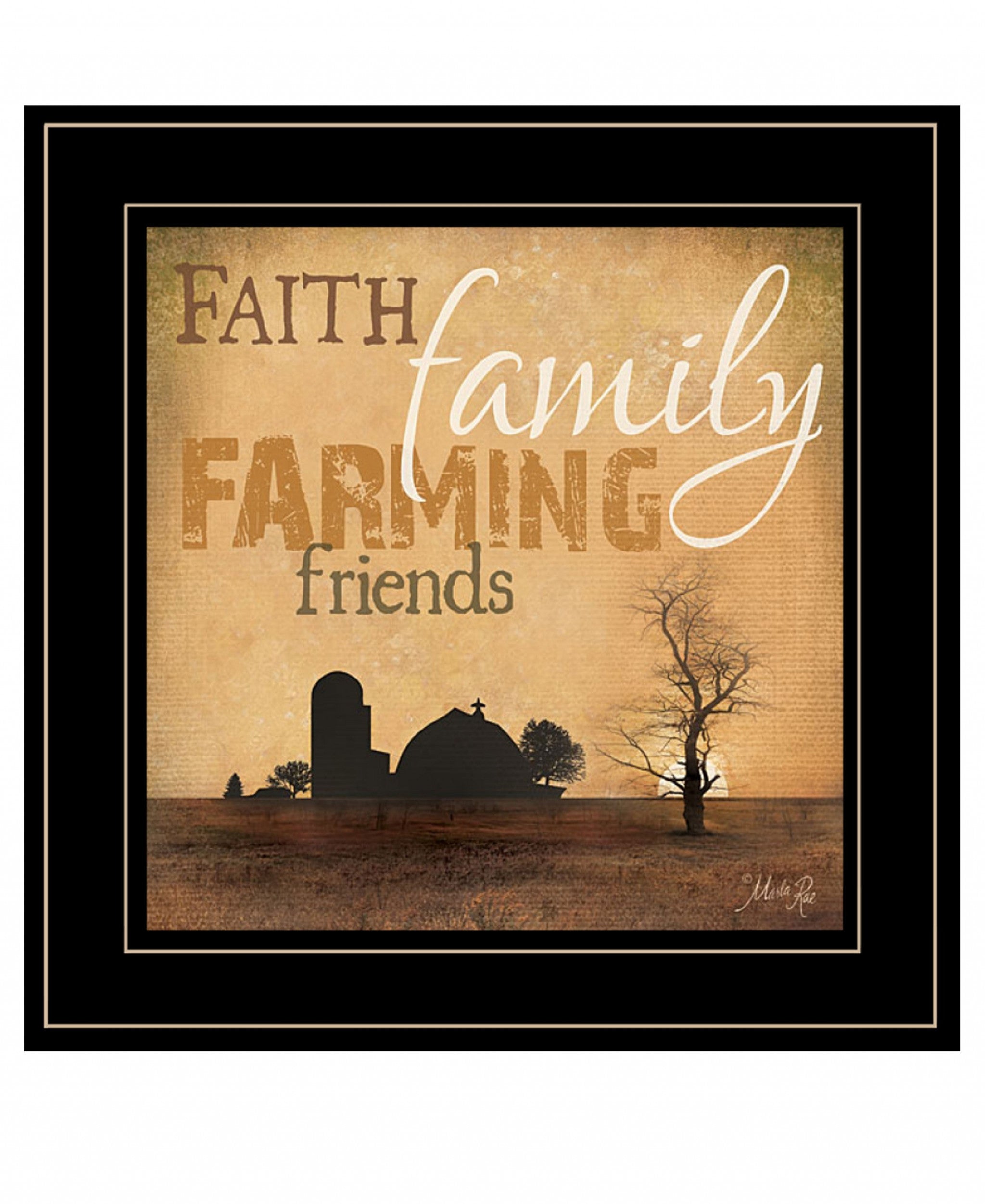 Farming 3 Black Framed Print Wall Art