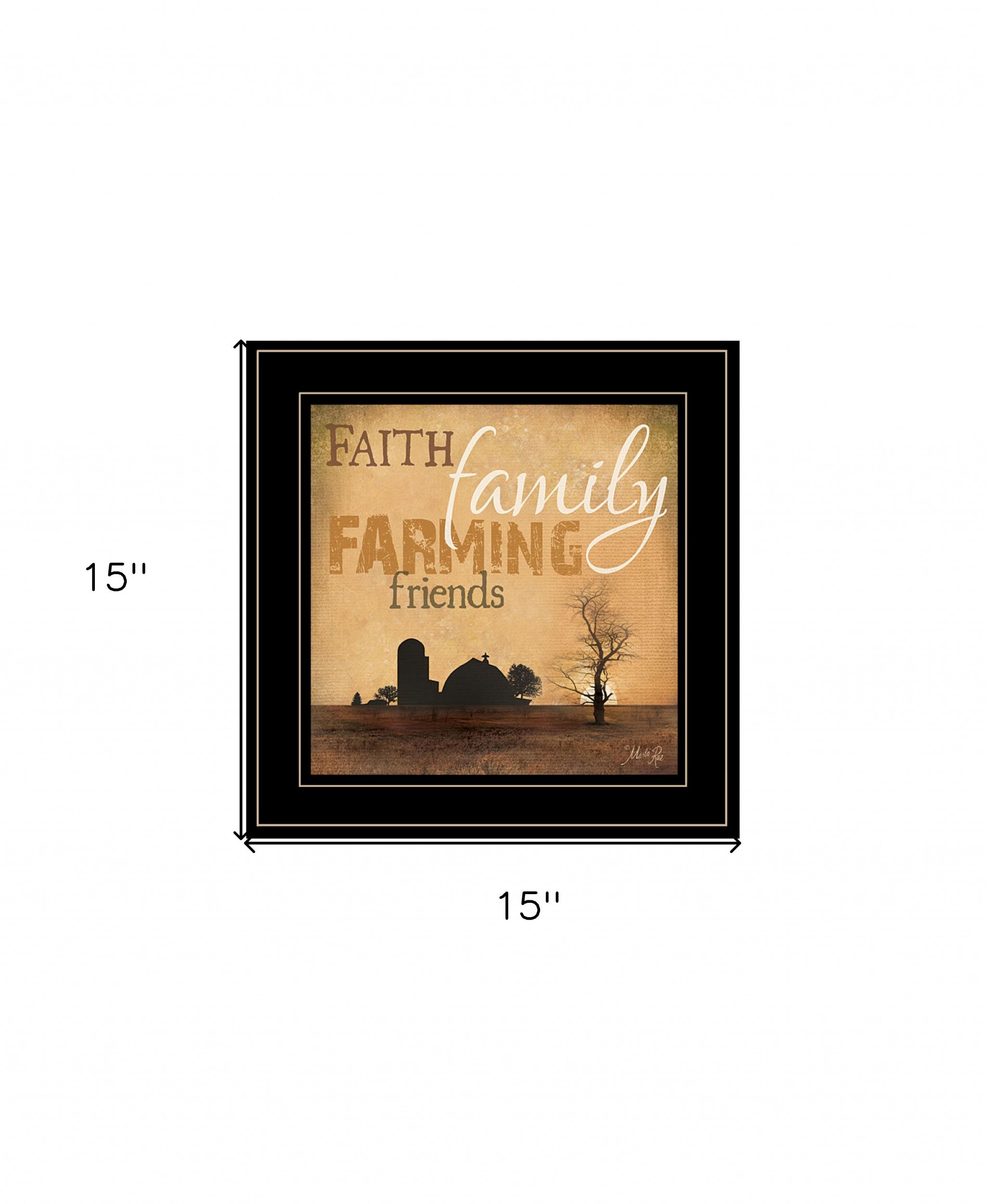 Farming 3 Black Framed Print Wall Art