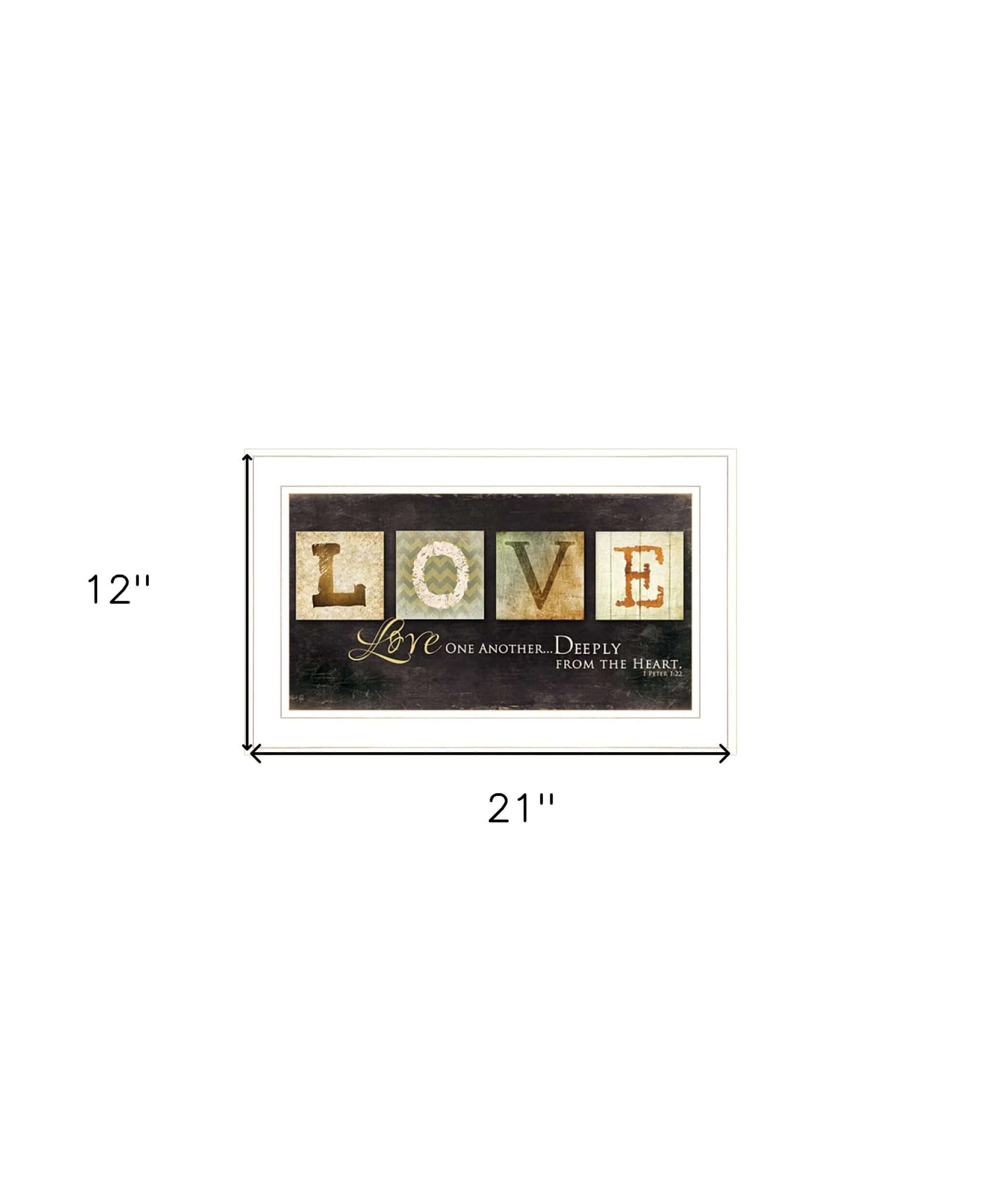 Love One Another 1 White Framed Print Wall Art