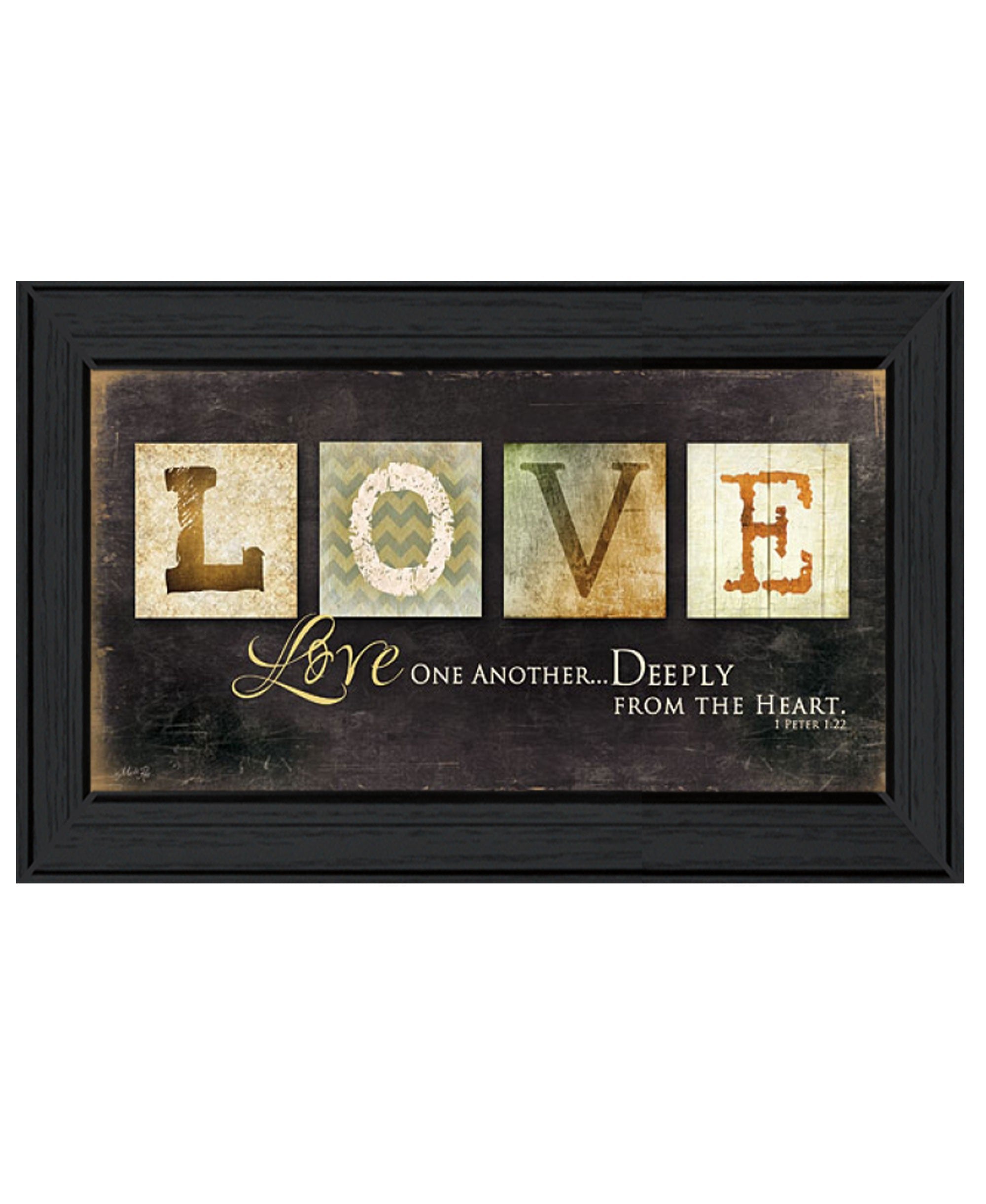 Love One Another 2 Black Framed Print Wall Art