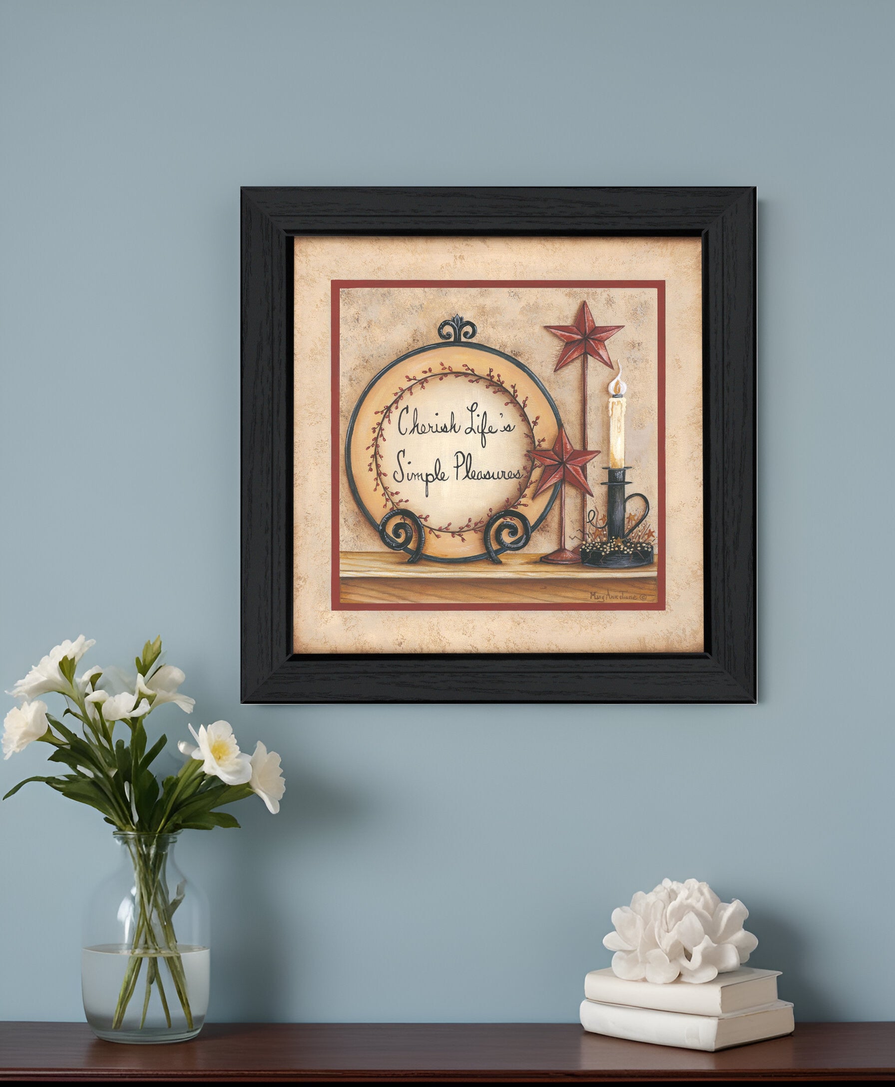 Simple Pleasures 5 Black Framed Print Wall Art