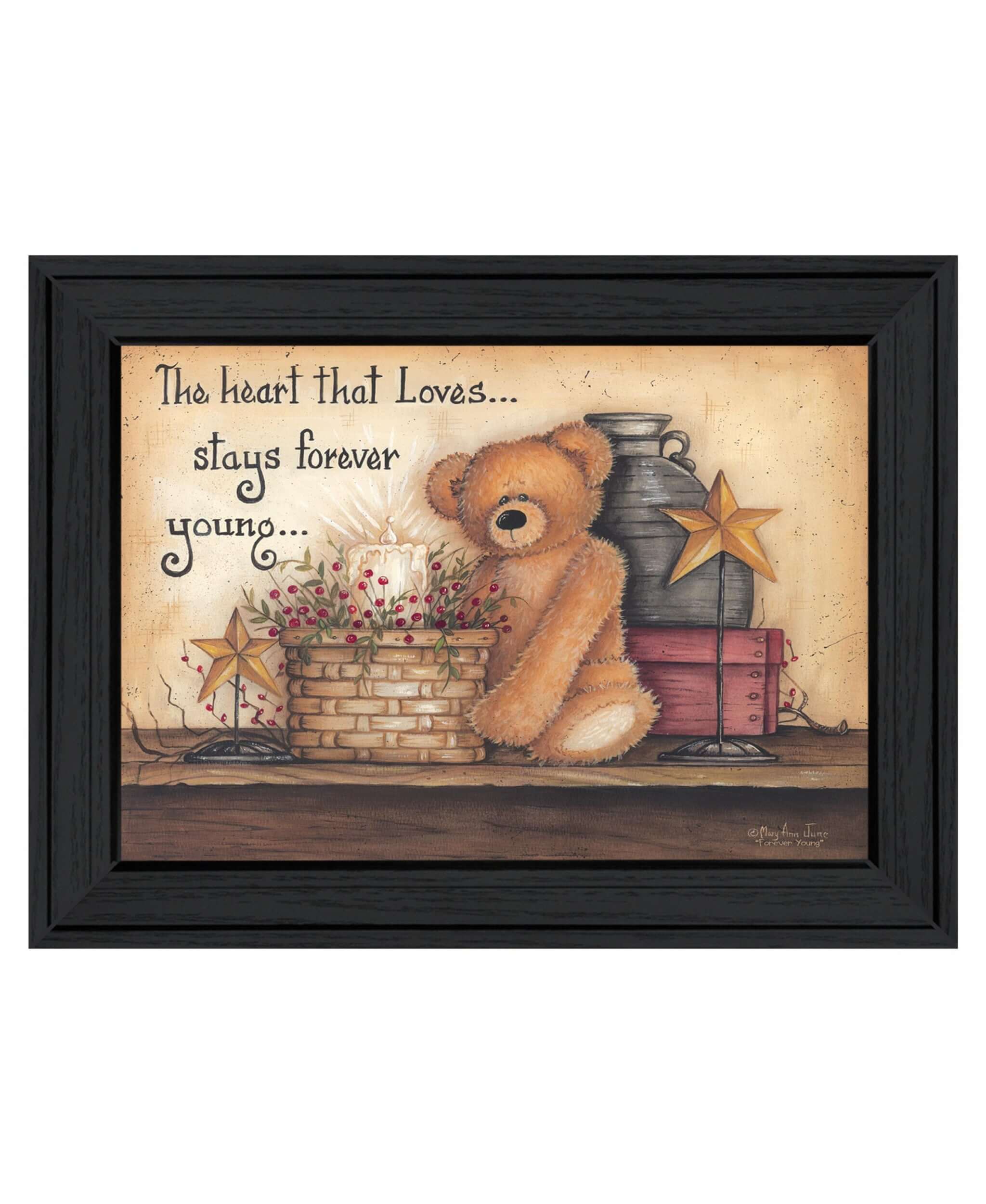 Forever Young 1 Black Framed Print Wall Art