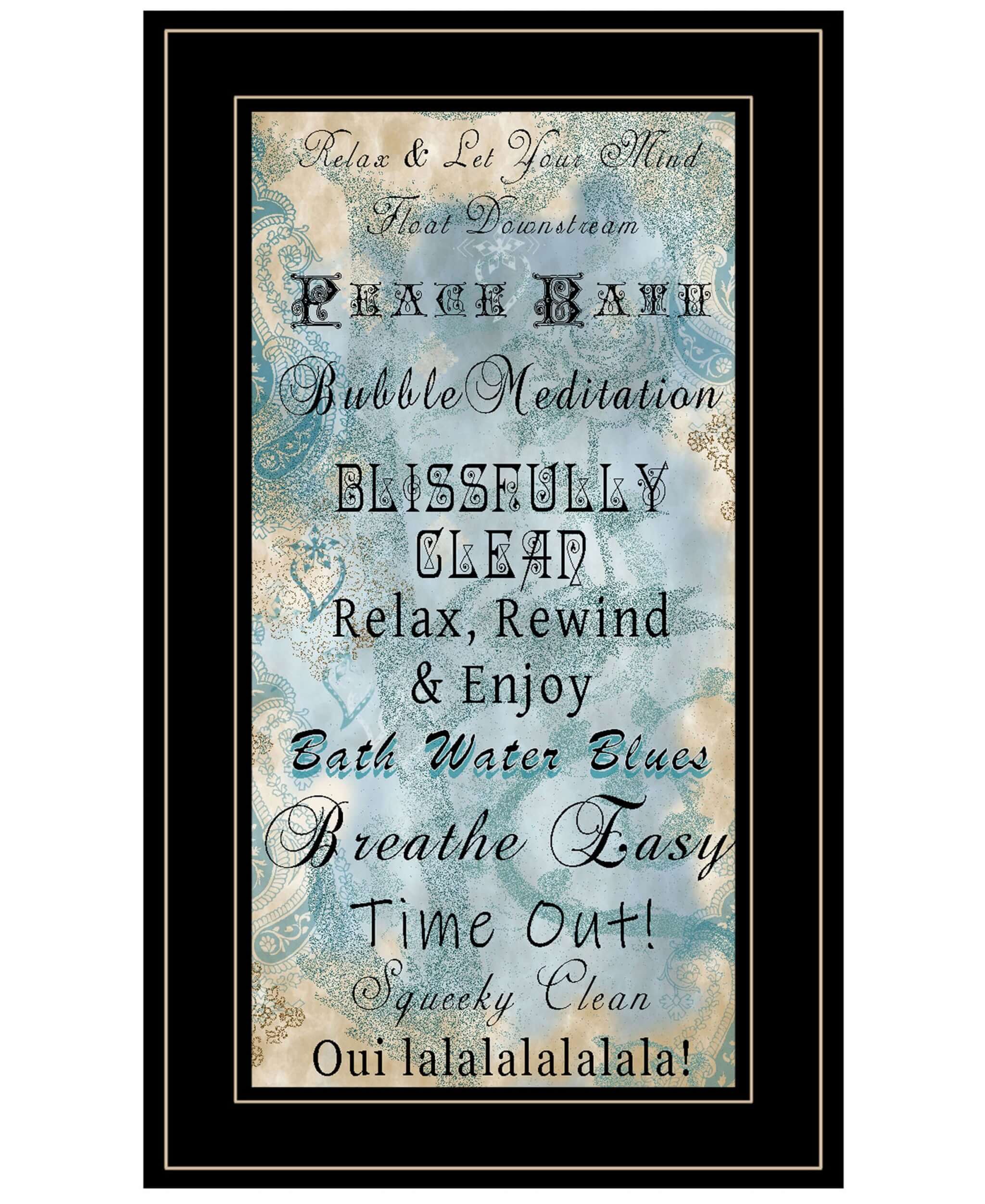 Paris Bath 2 Black Framed Print Wall Art