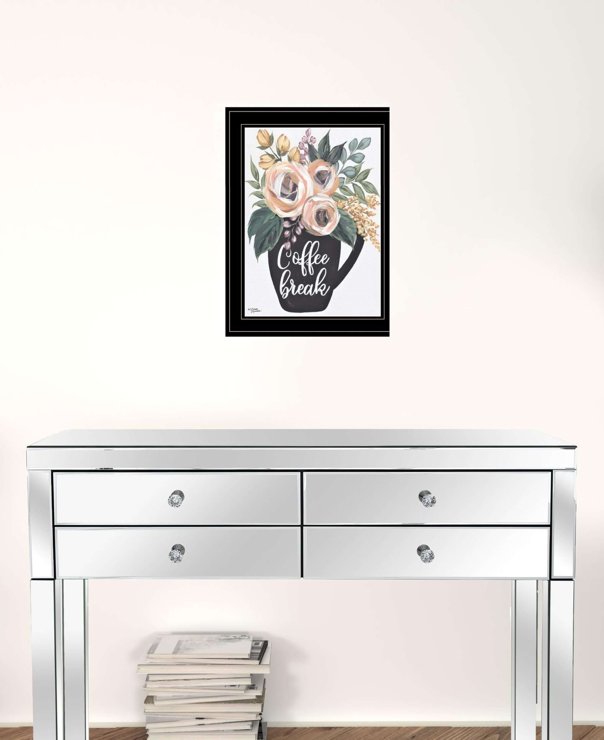 Coffee Break 2 Black Framed Print Wall Art