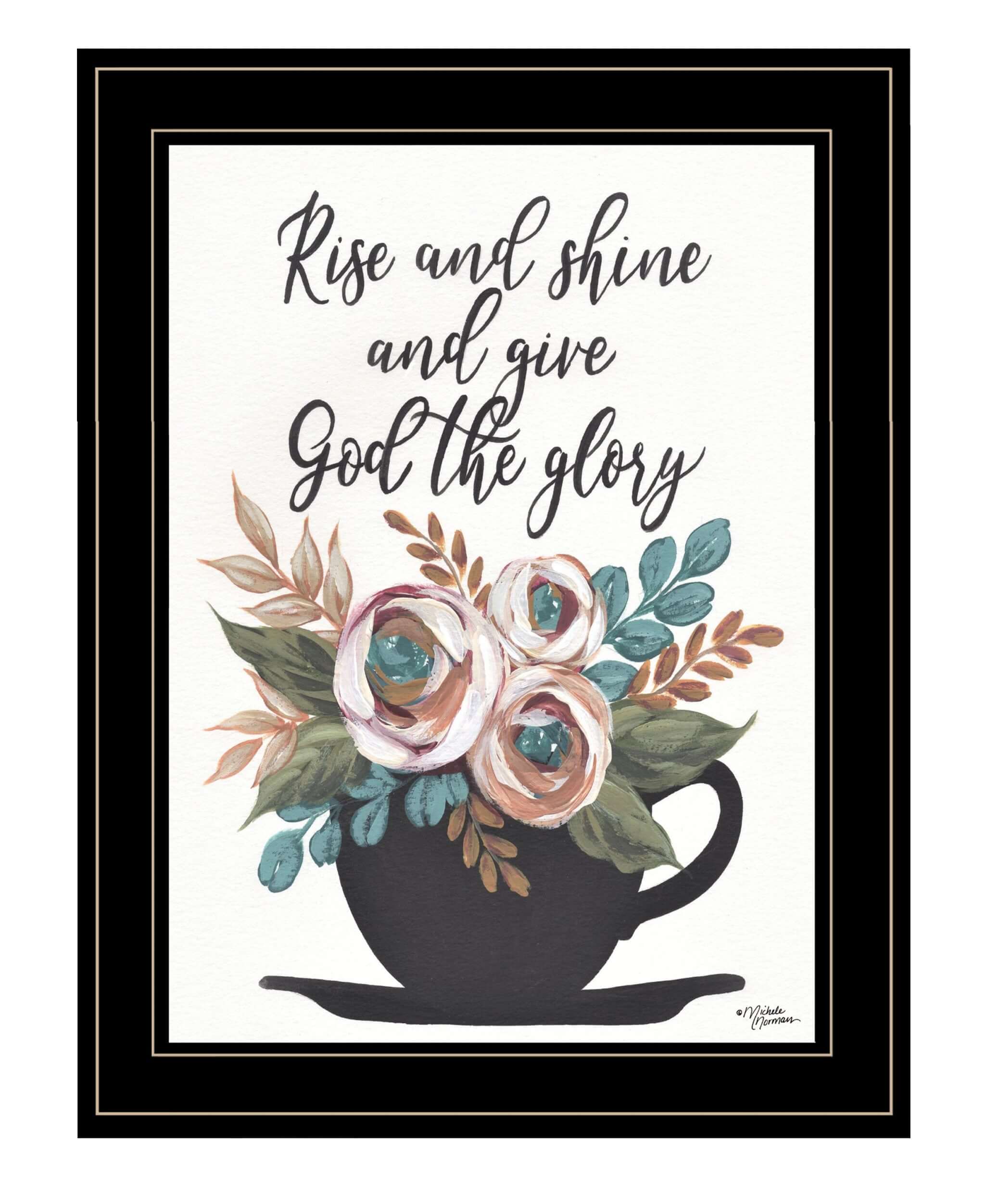 Rise And Shine 6 Black Framed Print Wall Art