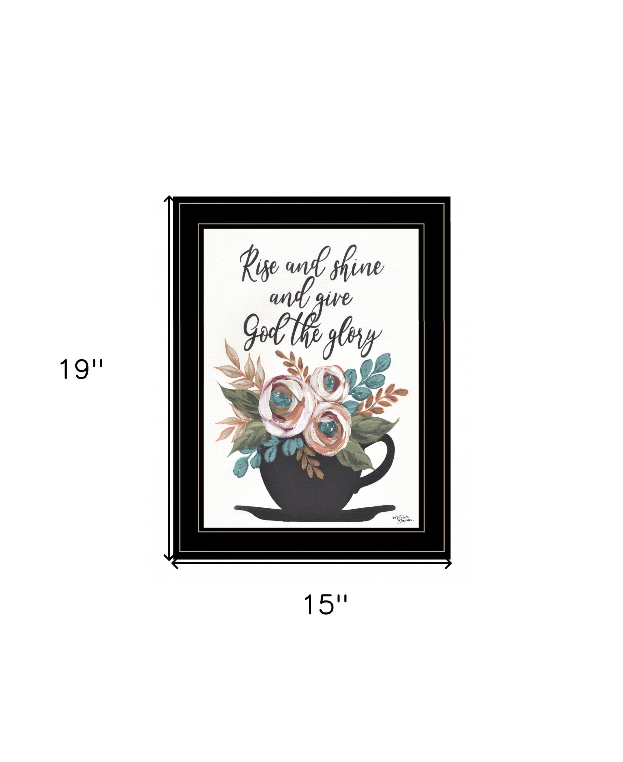 Rise and Shine 6 Black Framed Print Wall Art