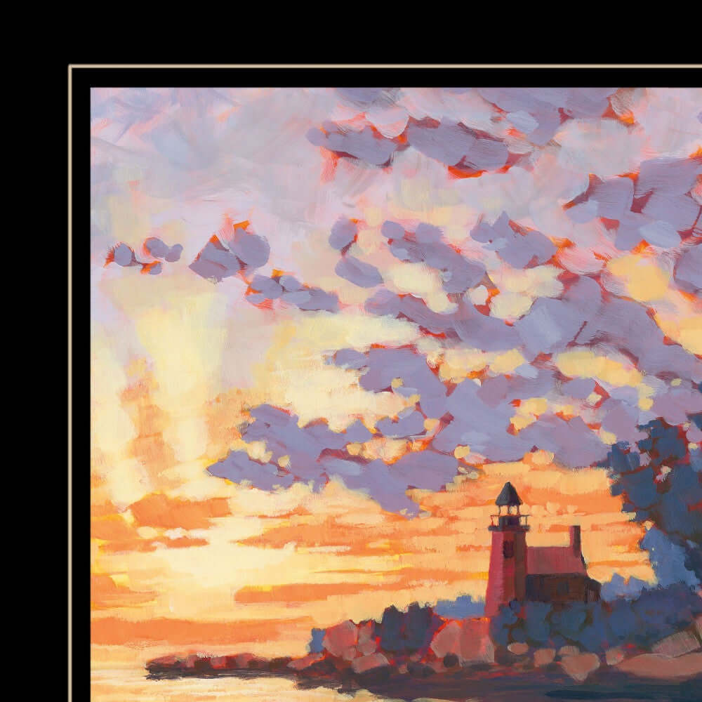 Light House 3 Black Framed Print Wall Art