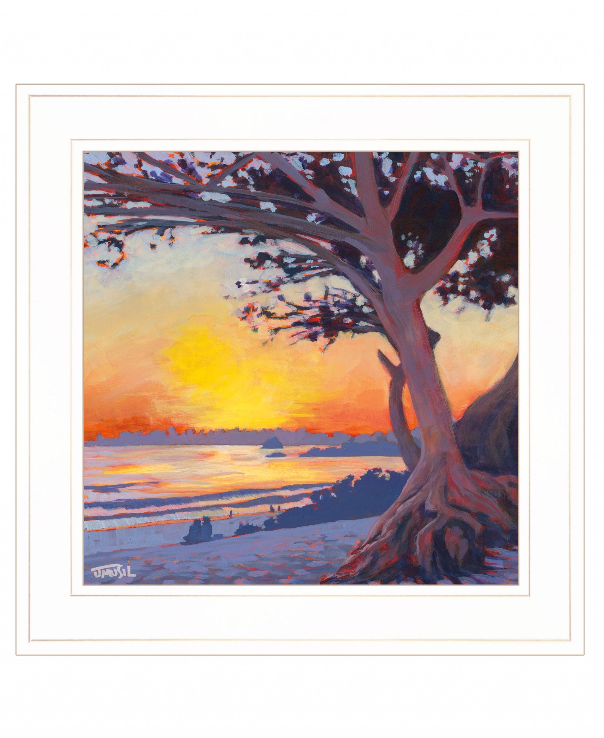 Carmel Beach 1 White Framed Print Wall Art