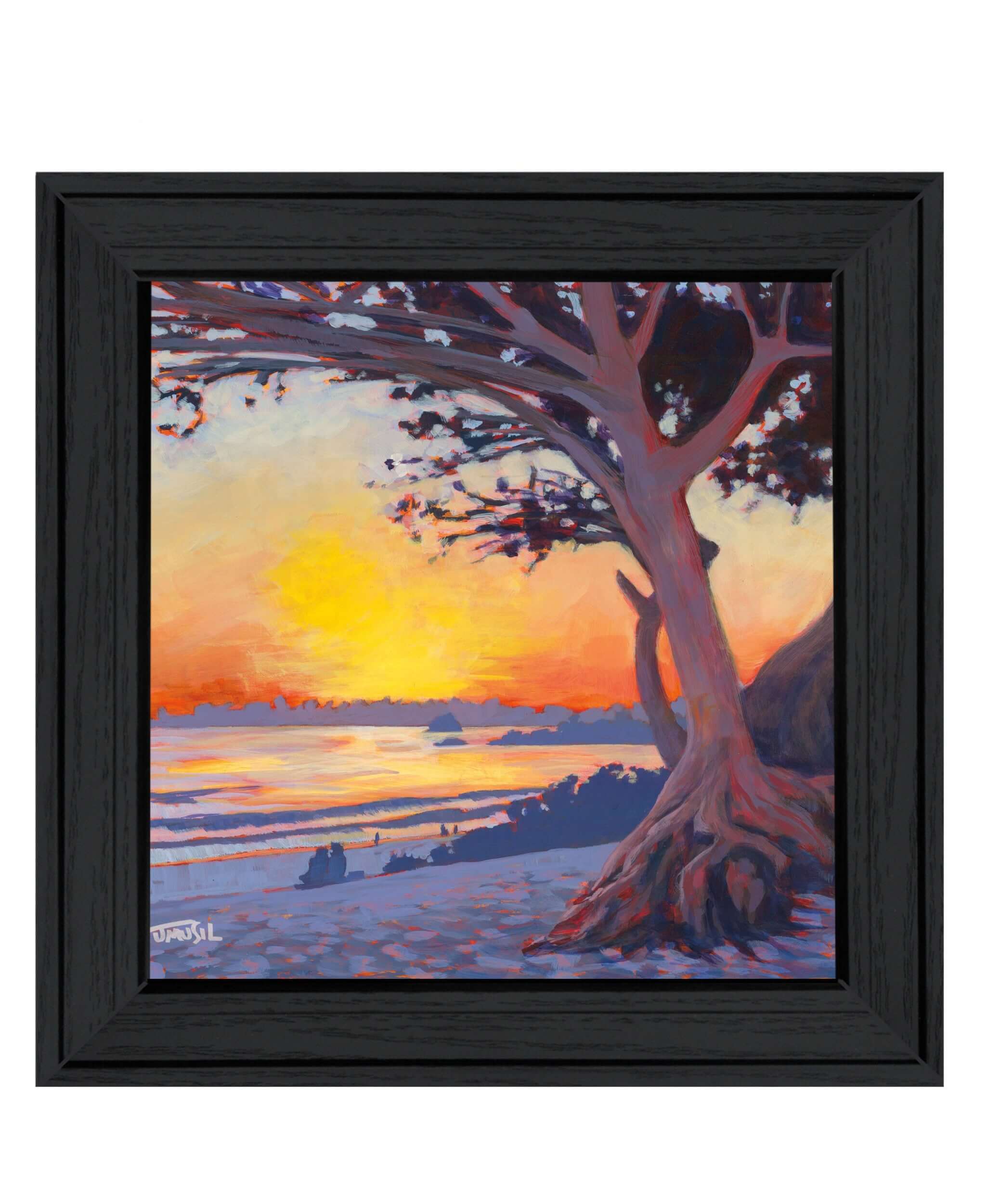 Carmel Beach 2 Black Framed Print Wall Art