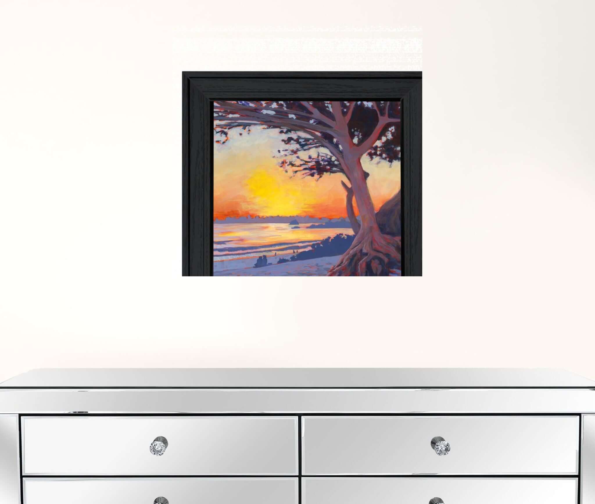 Carmel Beach 2 Black Framed Print Wall Art