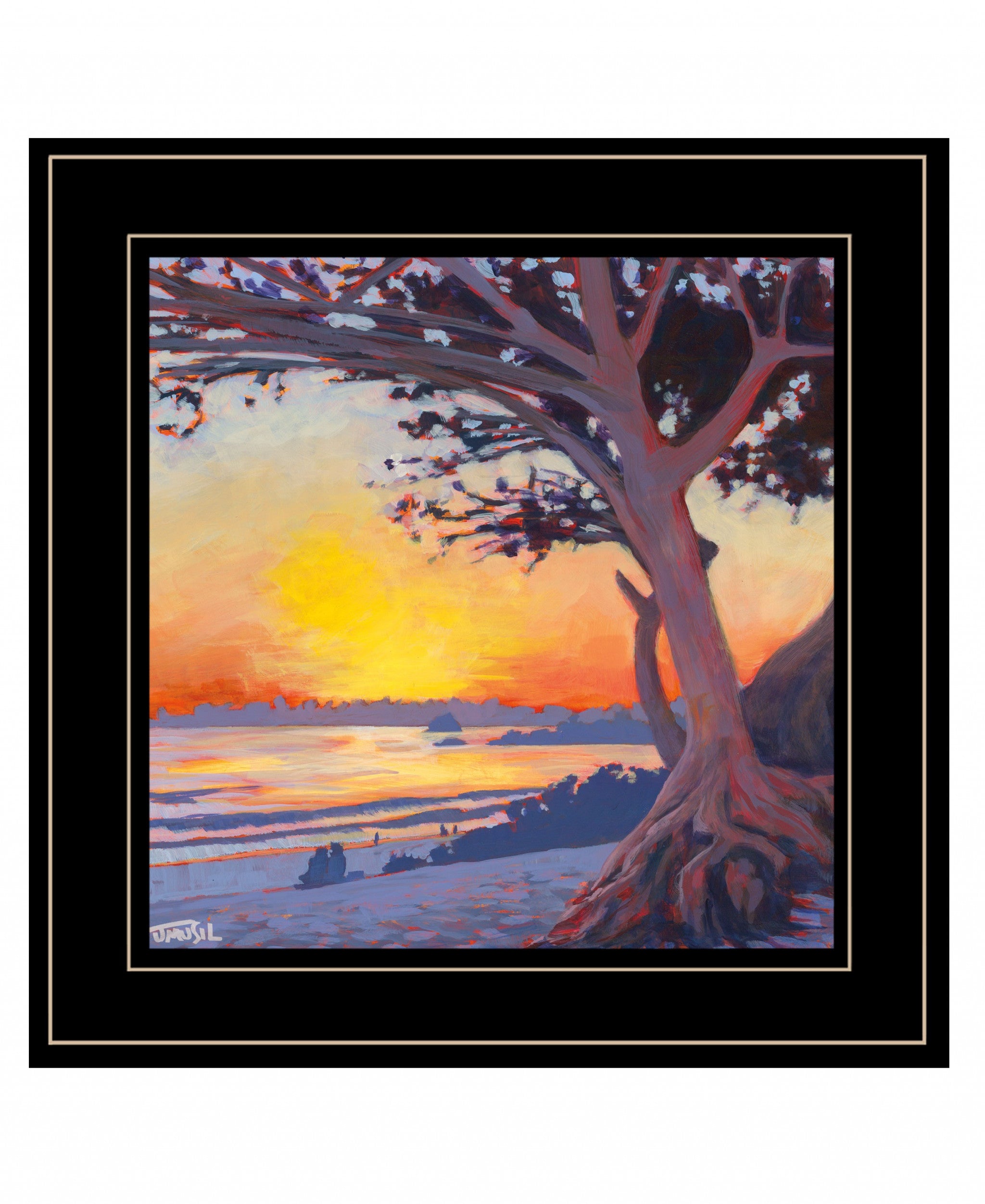 Carmel Beach 3 Black Framed Print Wall Art