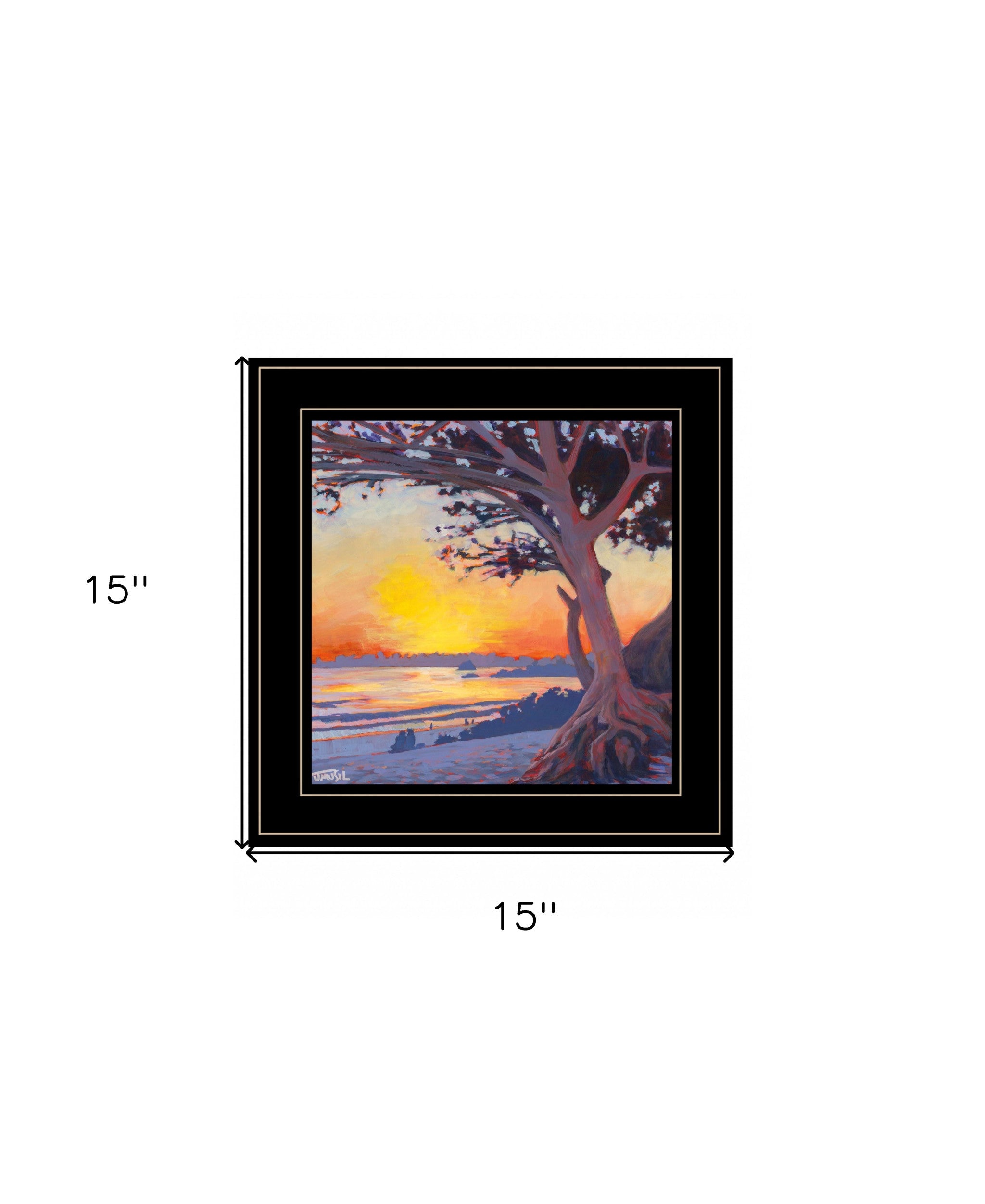 Carmel Beach 3 Black Framed Print Wall Art