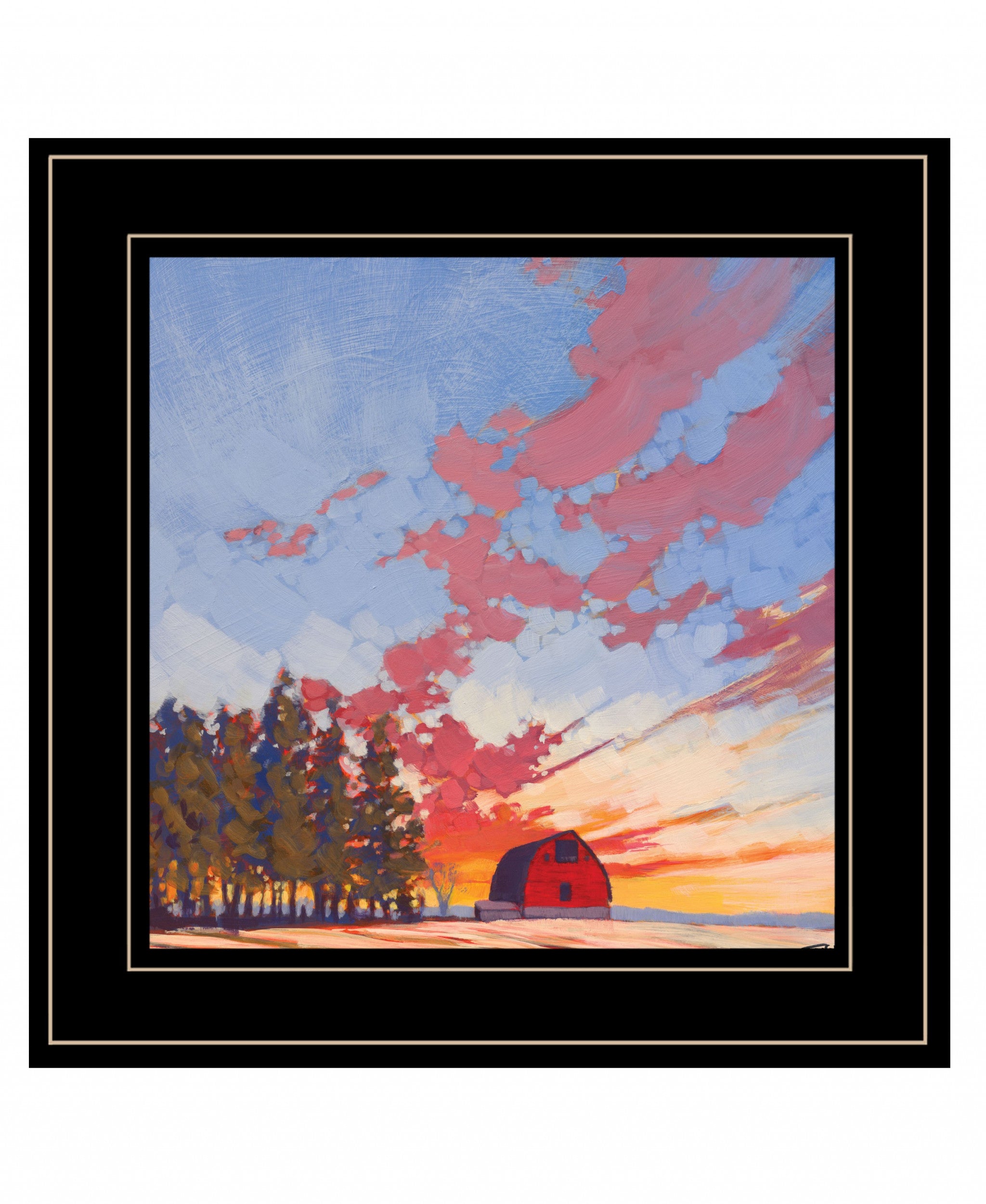 Bayfield County Barn 2 Black Framed Print Wall Art