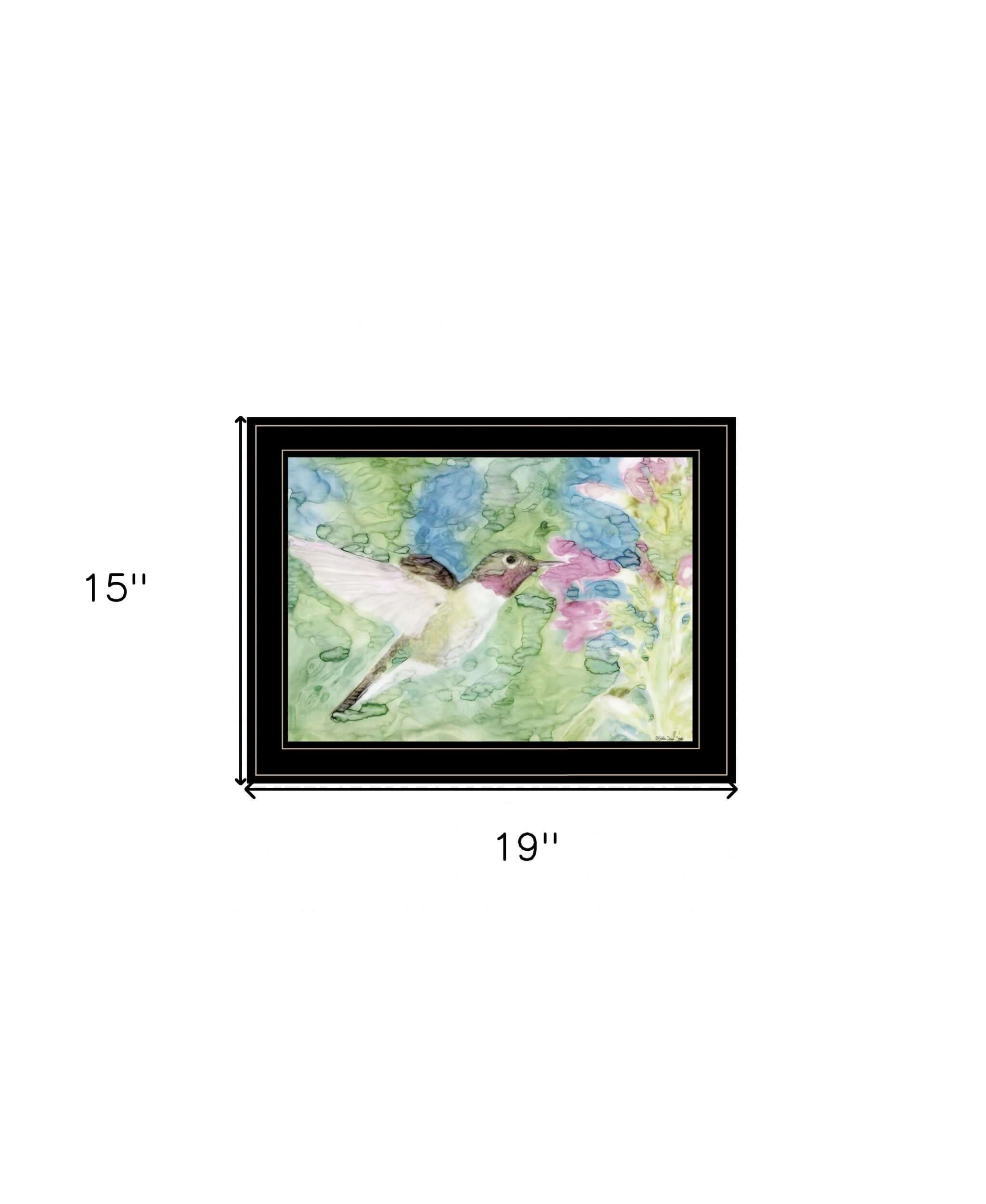 Hummingbird 1 Black Framed Print Wall Art