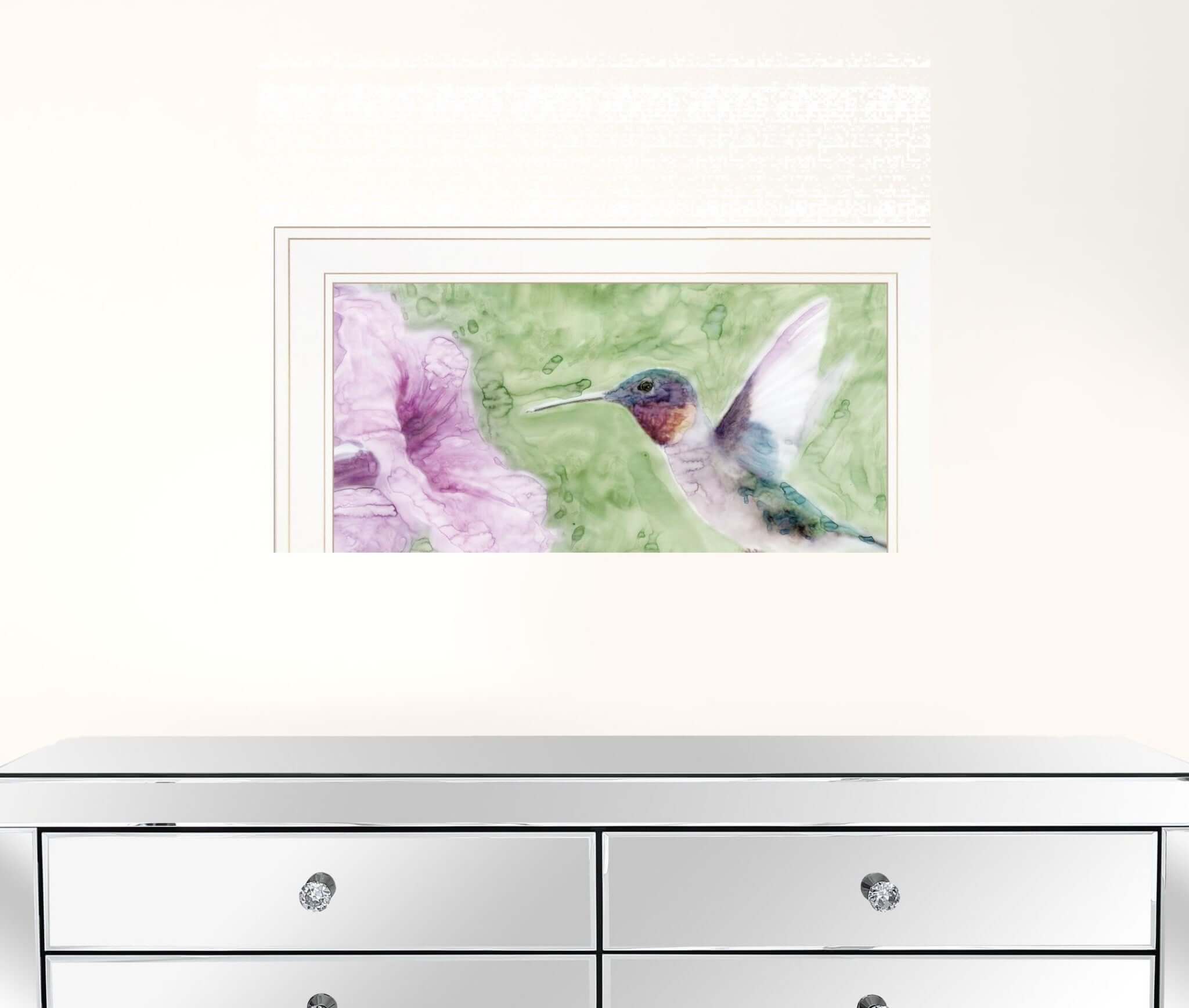 Humming Bird 2 White Framed Print Wall Art