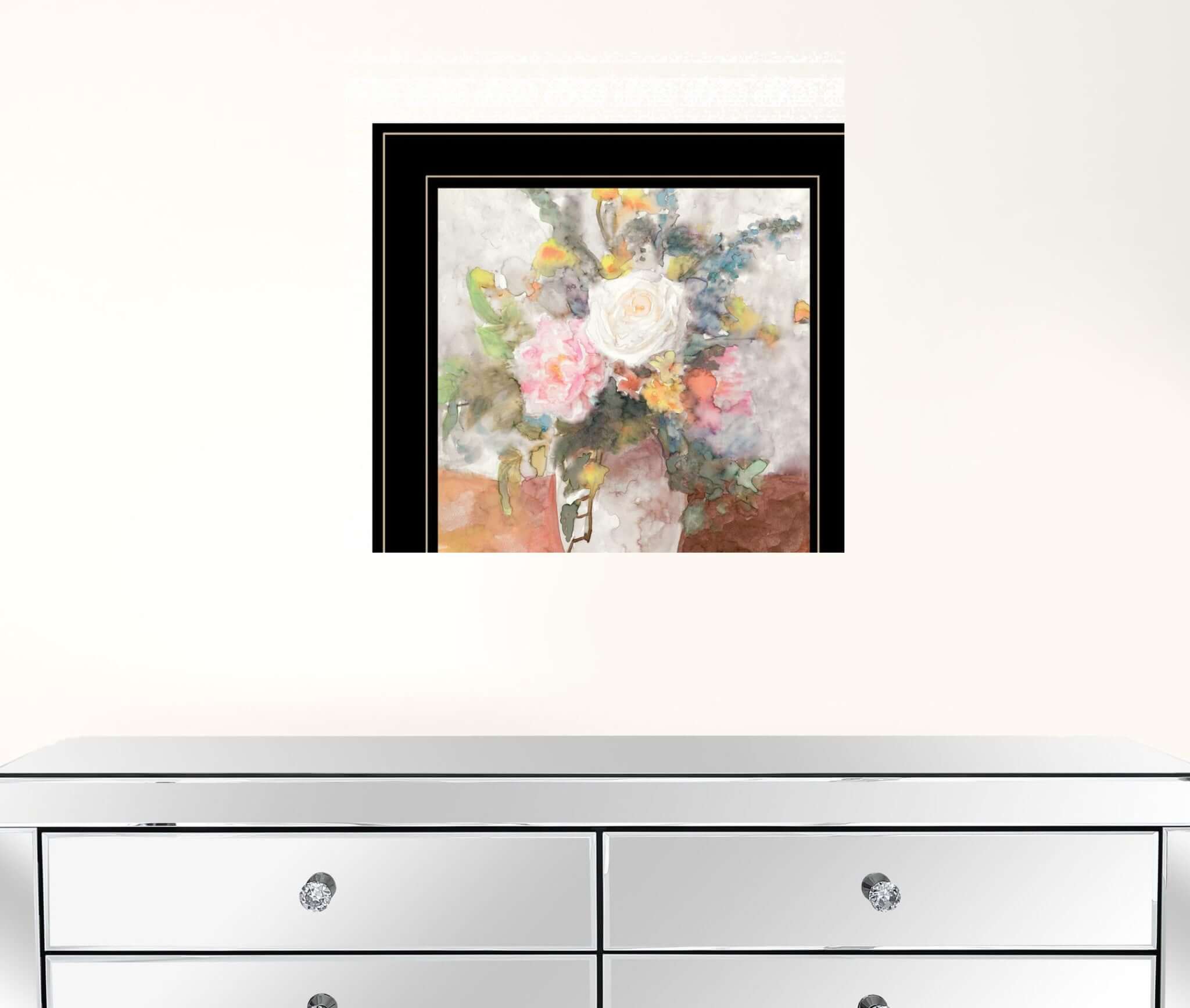 Table Bouquet 2 [3] Black Framed Print Wall Art