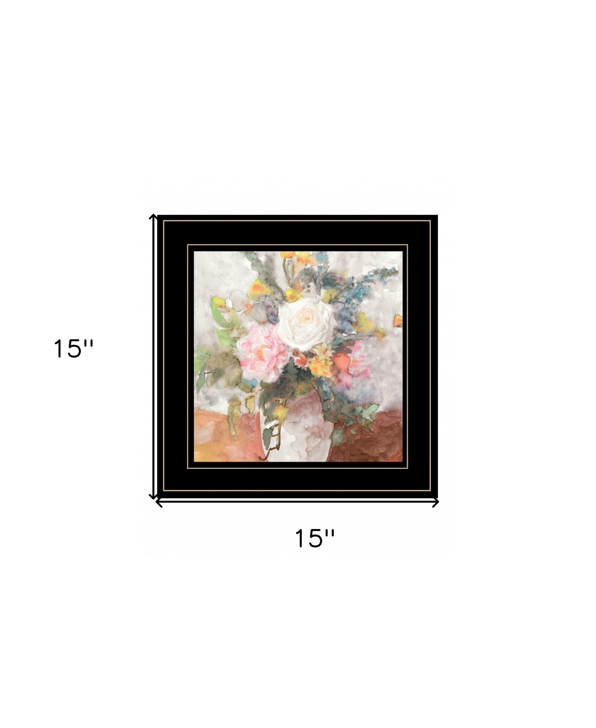 Table Bouquet 2 Black Framed Print Wall Art