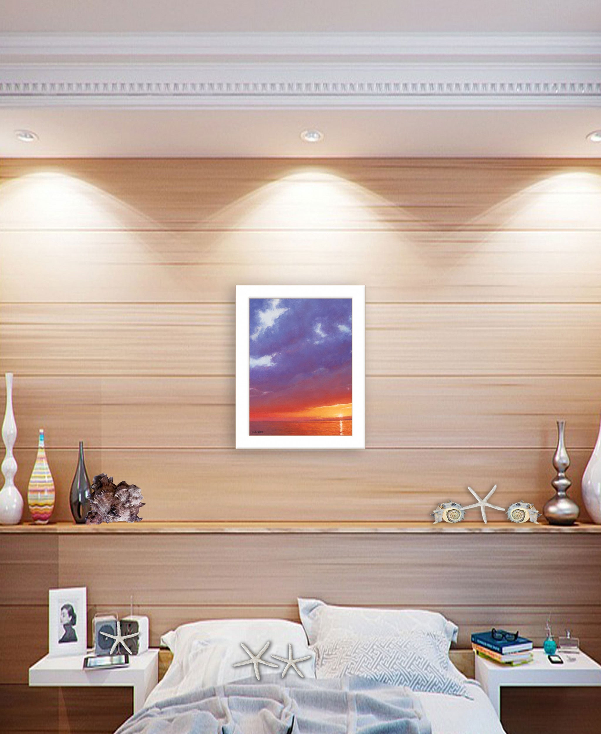 Certain Glow 1 White Framed Print Wall Art