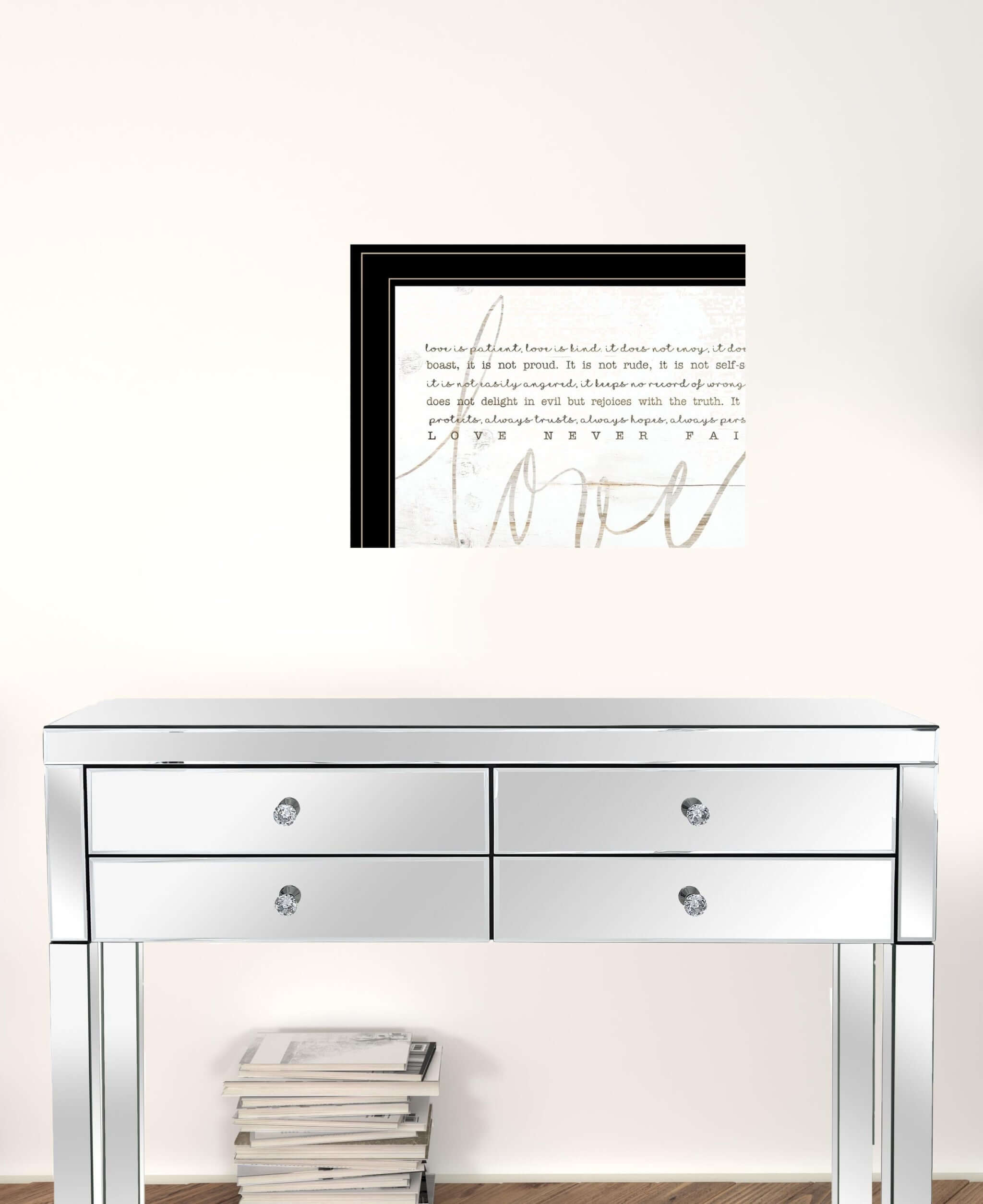 Set Of Two Love Or In The Moment 1 Black Framed Print Wall Art