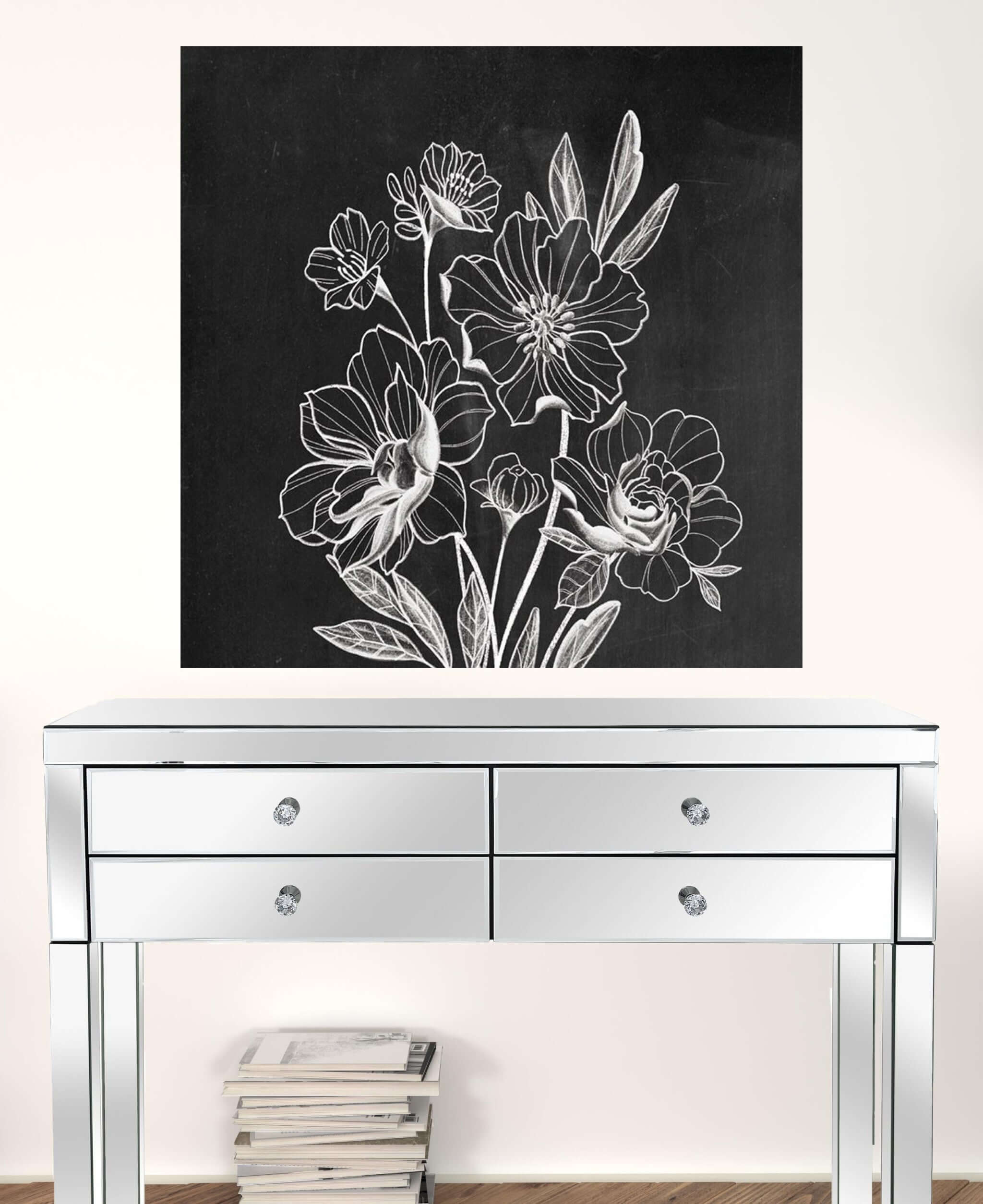 Set Of Two Vintage Flowers In Bloom 1 White Framed Print Wall Art