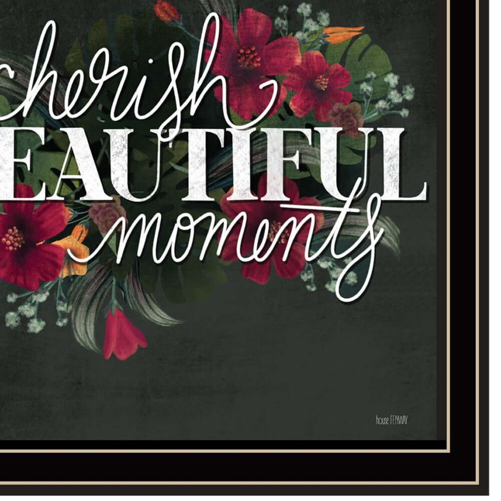 Set Of Two Cherish And Have Faith 2 Black Framed Print Wall Art