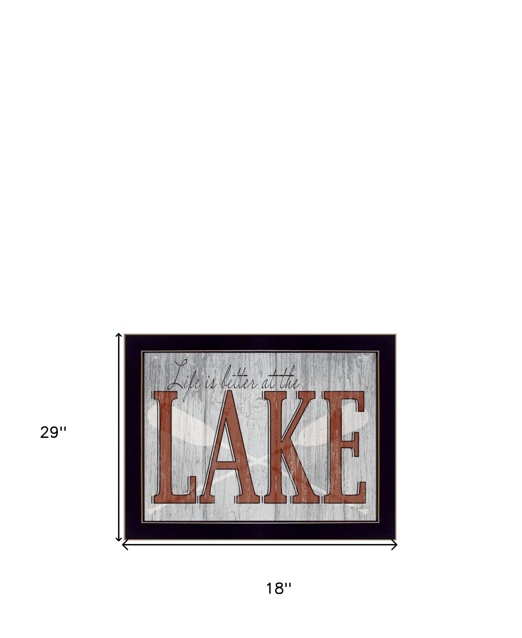 Set Of Two Lake Life is Better 3 Black Framed Print Wall Art