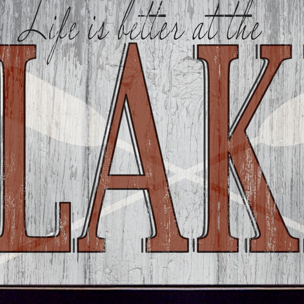 Set Of Two Lake Life is Better 3 Black Framed Print Wall Art