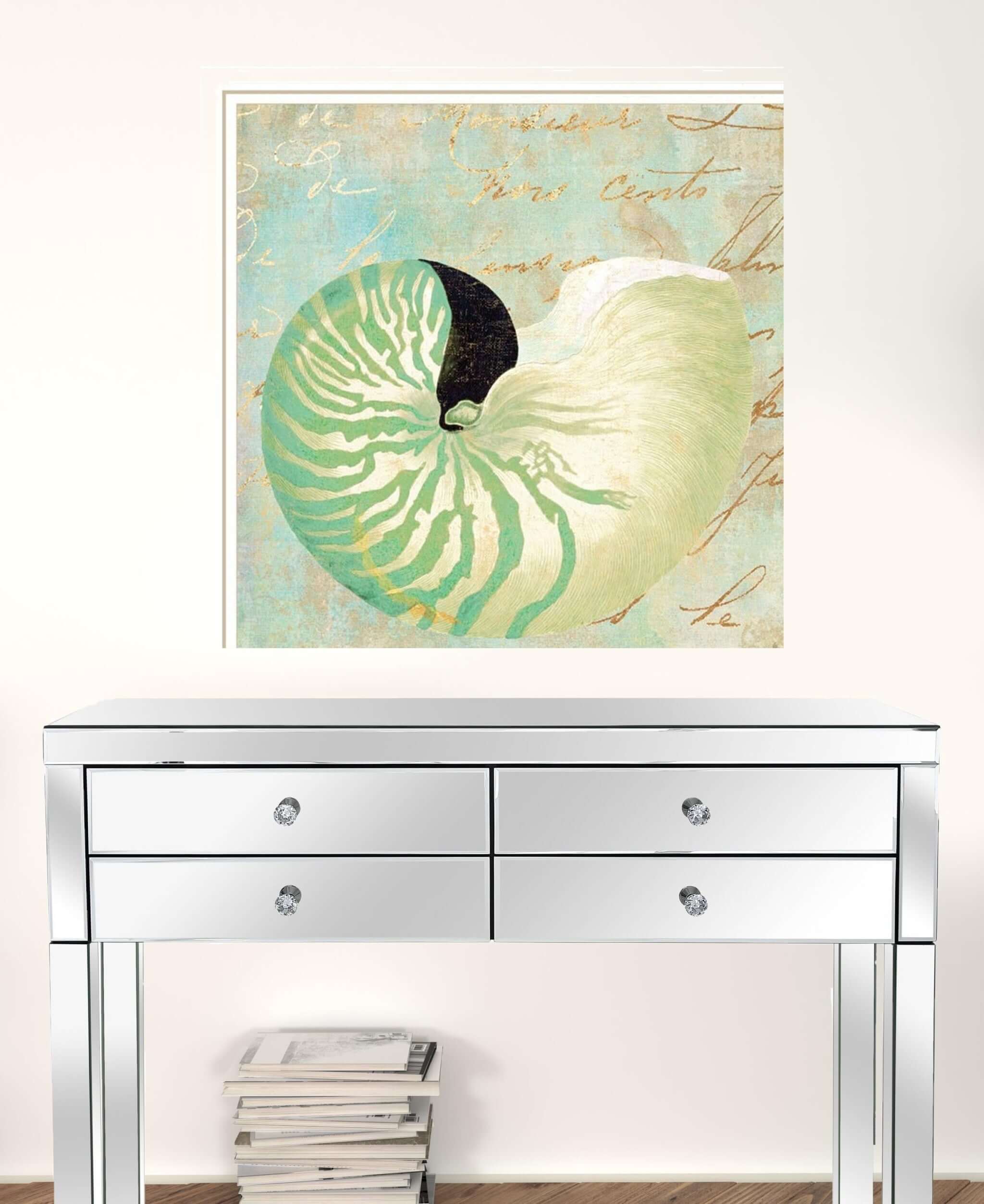 Set Of Four Ocean Collection 4-Piece 2 White Framed Print Wall Art