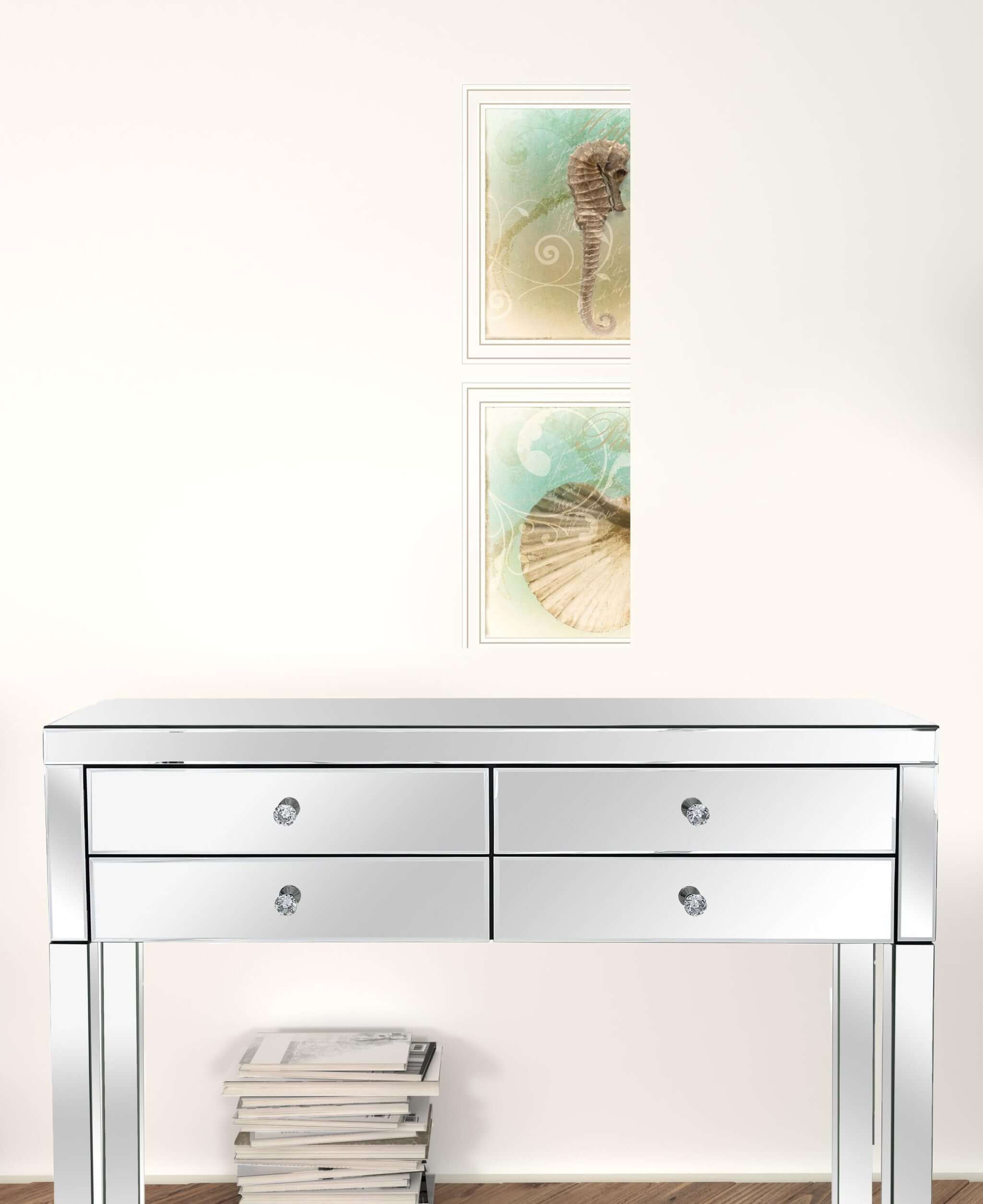 Set Of Two The Sea III And Sea IV 2 White Framed Print Wall Art