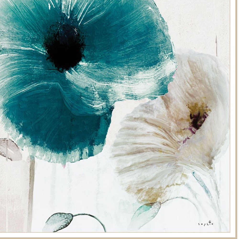 Set Of Two Poppy 2 White Framed Print Wall Art