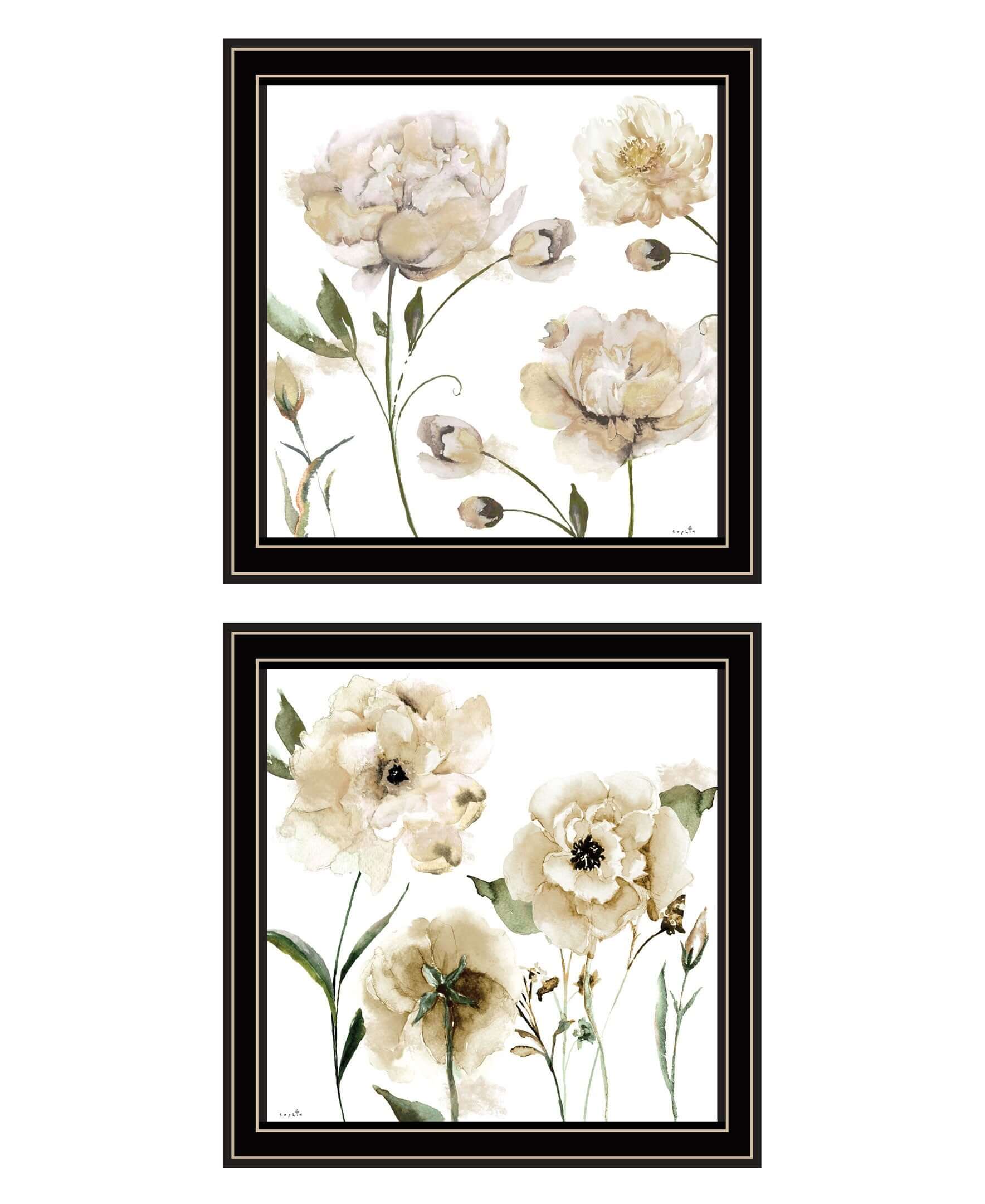 Set Of Two Brittany I And Sea II 2 Black Framed Print Wall Art