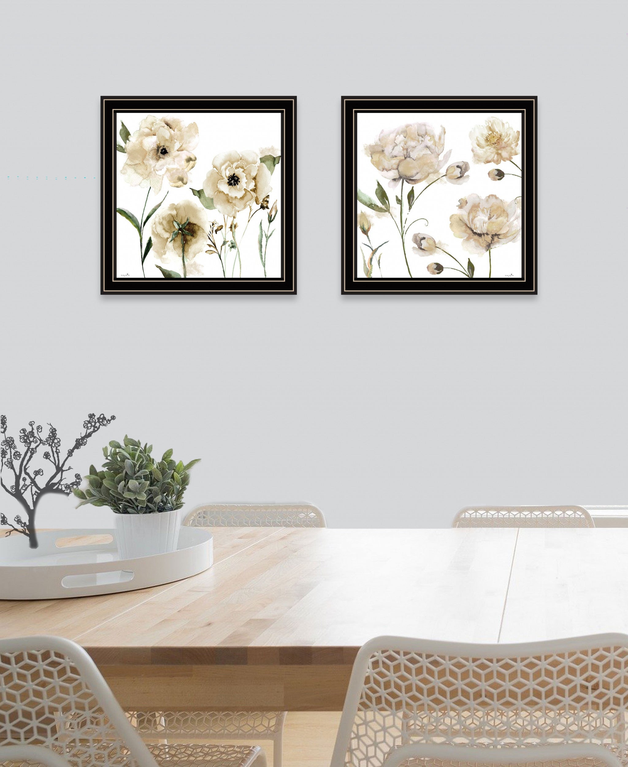 Set Of Two Brittany I and Sea II 2 Black Framed Print Wall Art