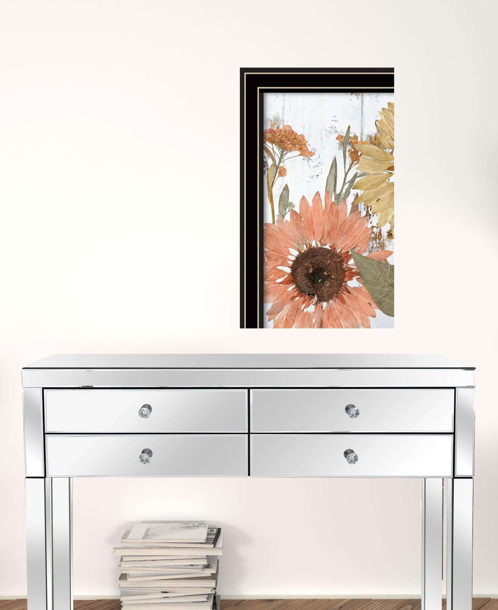 Set Of Two Earth To Petals 1 Black Framed Print Wall Art